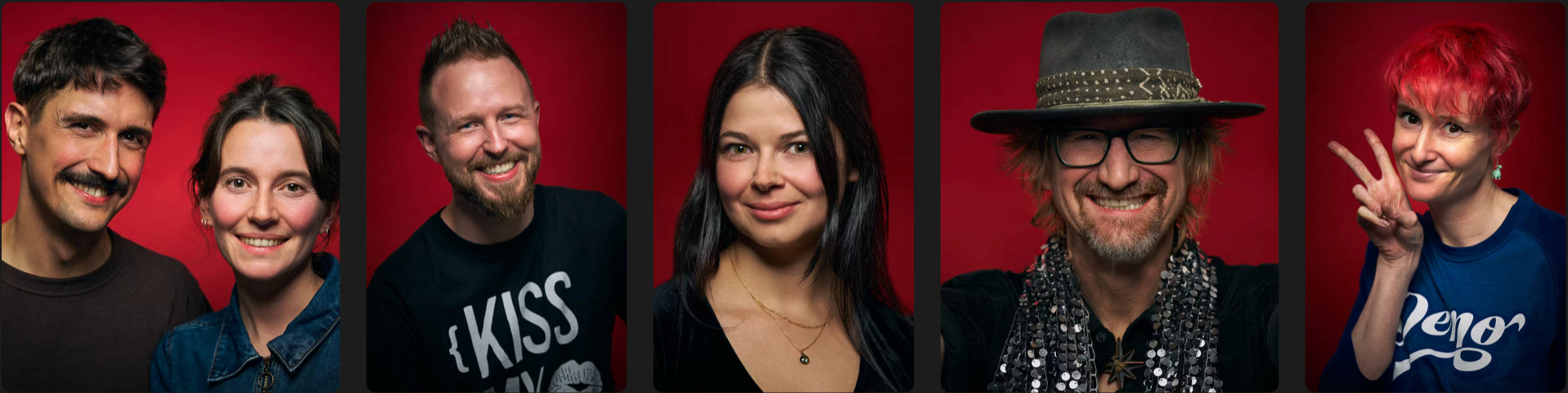 Speaker Portraits of many speakers at beyond tellerrand shot by Norman Posselt