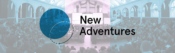 Screenshot from New Adventures website showing the venue in Nottingham and the logo of the event