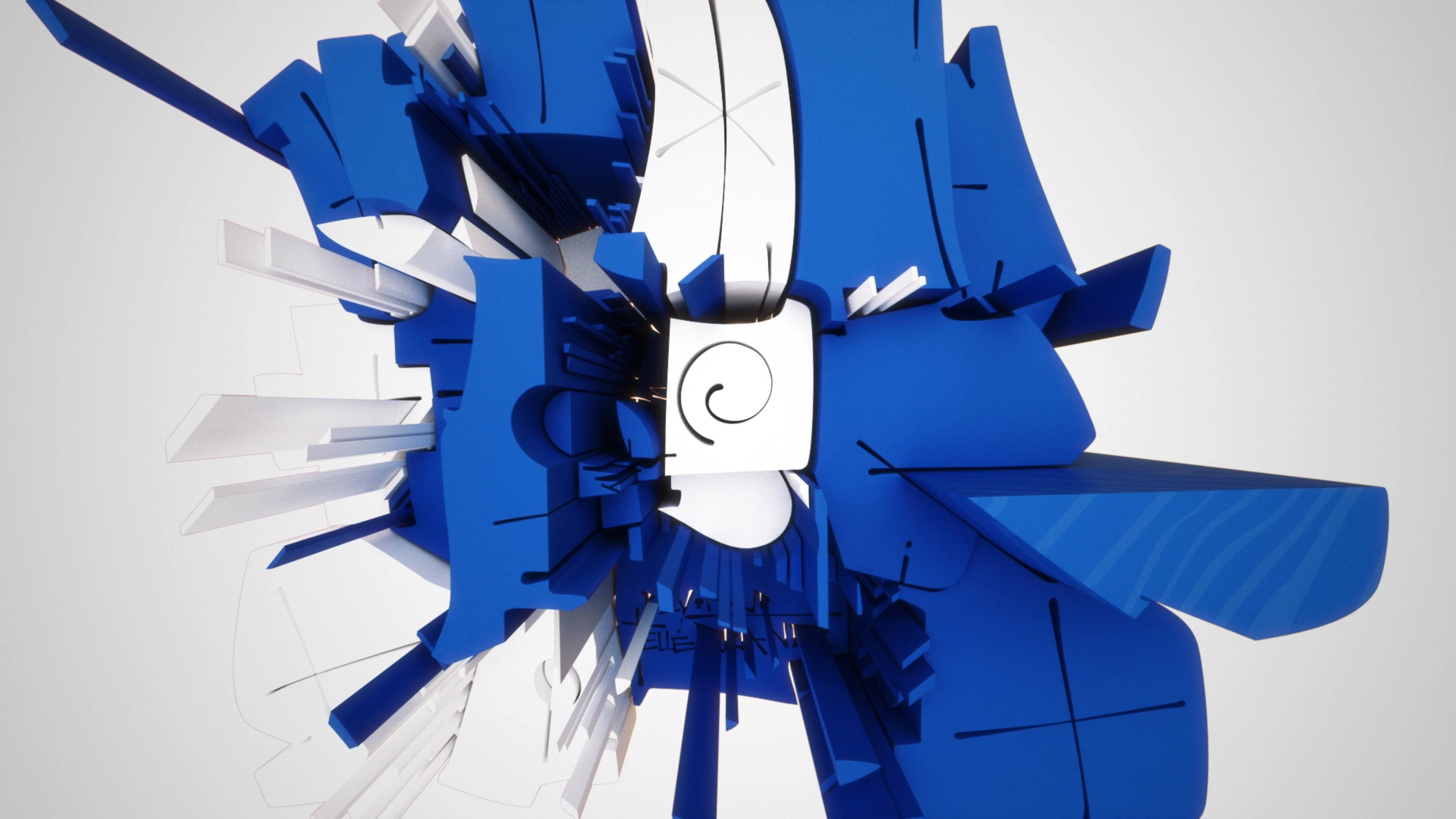 Still of the Opening Titles for Berlin 2025 showing how Pikdrei included the work of Nikolai Kampen who design a graffiti of the event name &ldquo;beyond tellerrand&rdquo;.