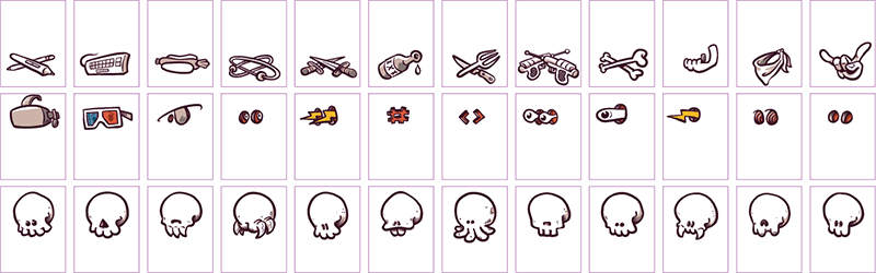 Screenshot of the skull elements that Rainer Michael created for the event