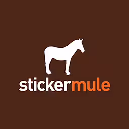 The logo of our partner Sticker Mule