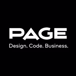 The logo of our partner PAGE – Design. Code. Business.