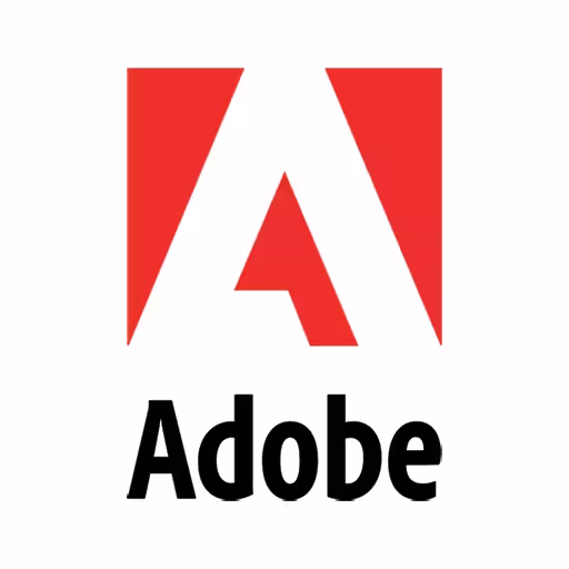 The logo of our partner Adobe
