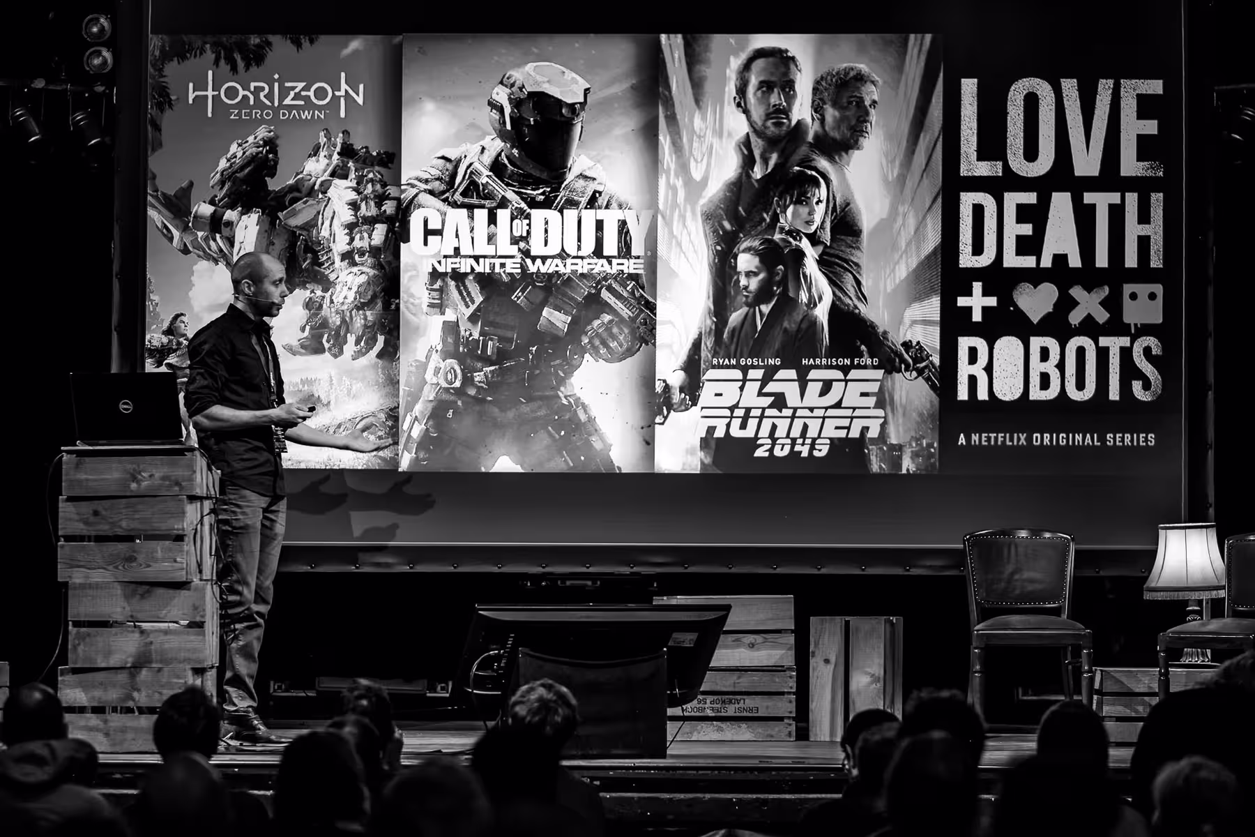 Photo of Mike Hill taken at beyond tellerrand in Berlin 2019 by Florian Ziegler