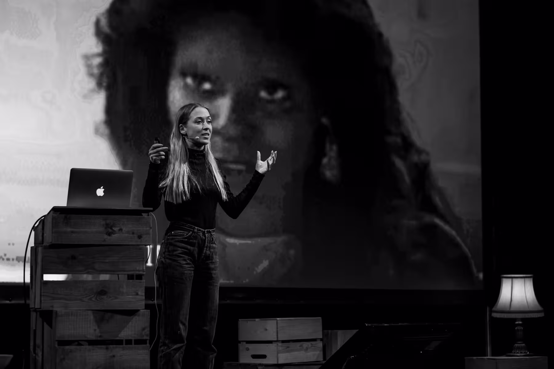Photo of Anna Ginsburg taken at beyond tellerrand in Berlin 2019 by Florian Ziegler
