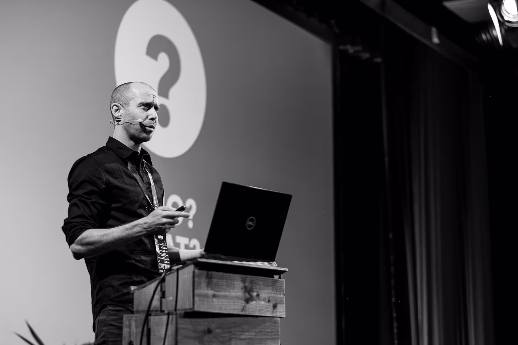 Photo of Mike Hill taken at beyond tellerrand in Berlin 2019 by Florian Ziegler