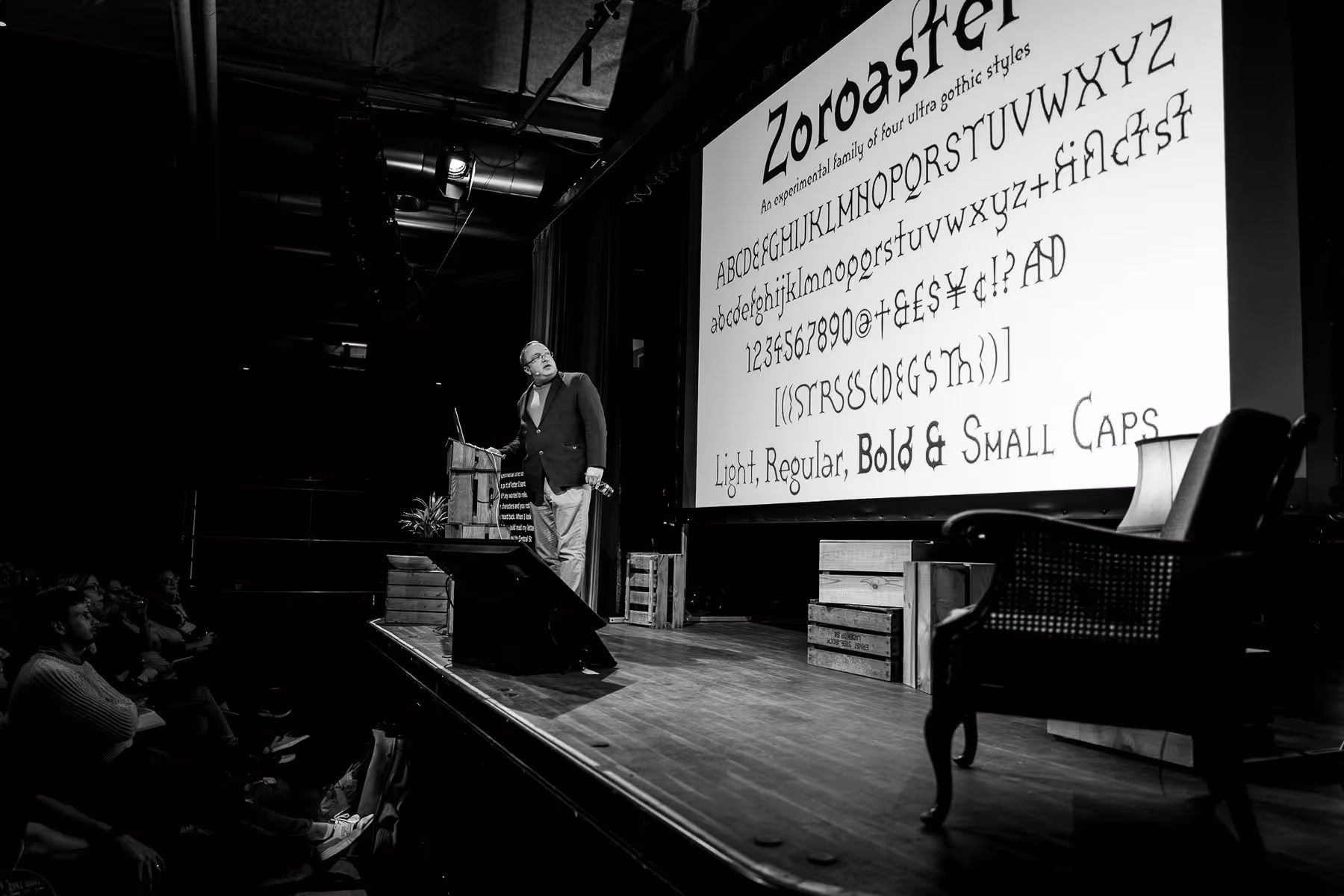 Photo of Seb Lester taken at beyond tellerrand in Berlin 2019 by Florian Ziegler