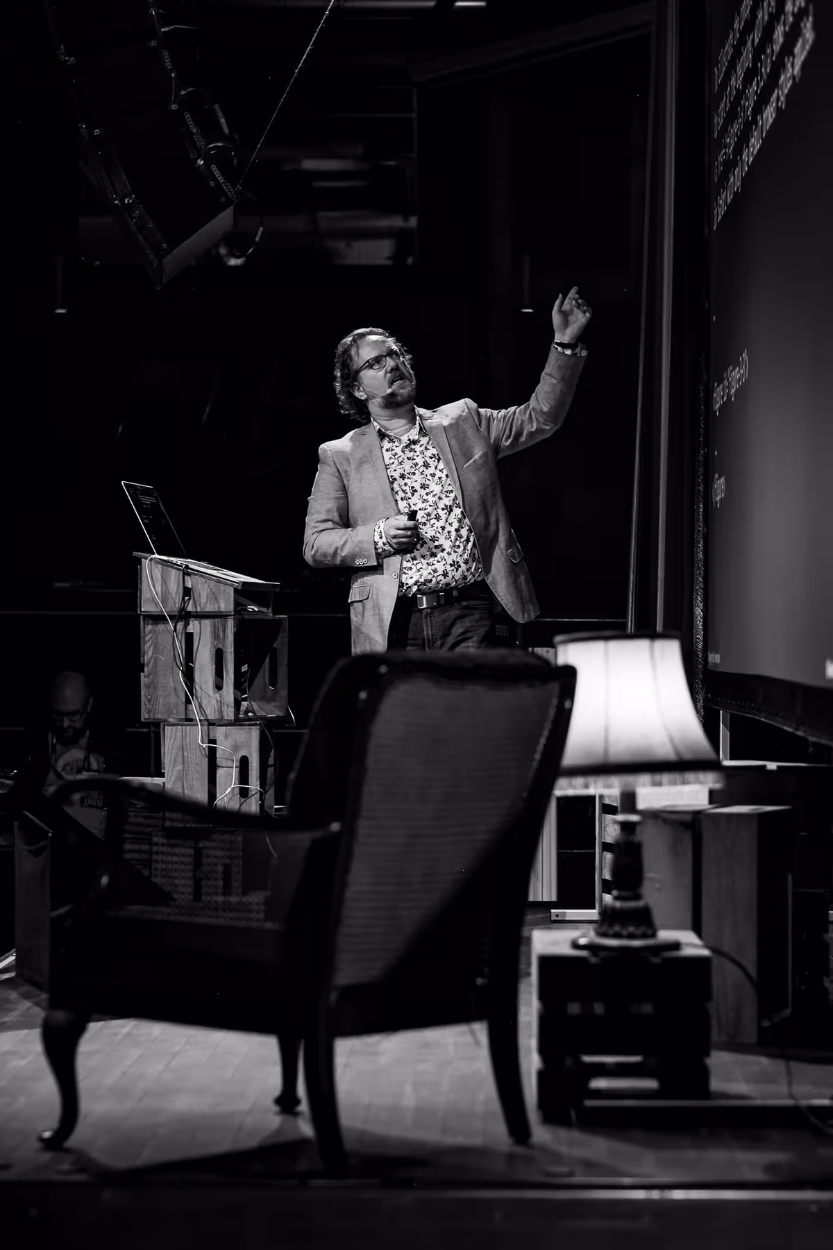 Photo of Aaron Gustafson taken at beyond tellerrand in Berlin 2019 by Florian Ziegler