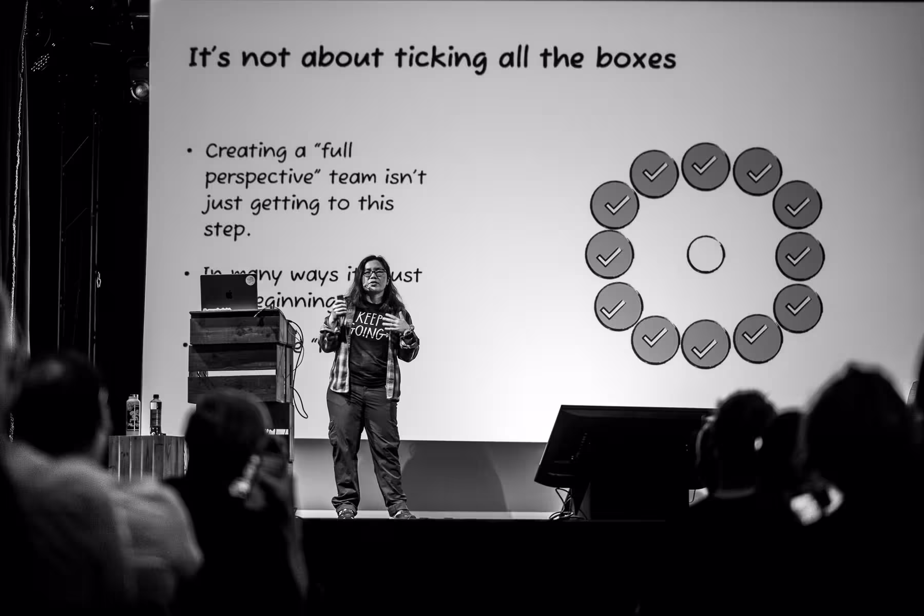 Photo of Michelle Chin taken at beyond tellerrand in Berlin 2022 by Florian Ziegler