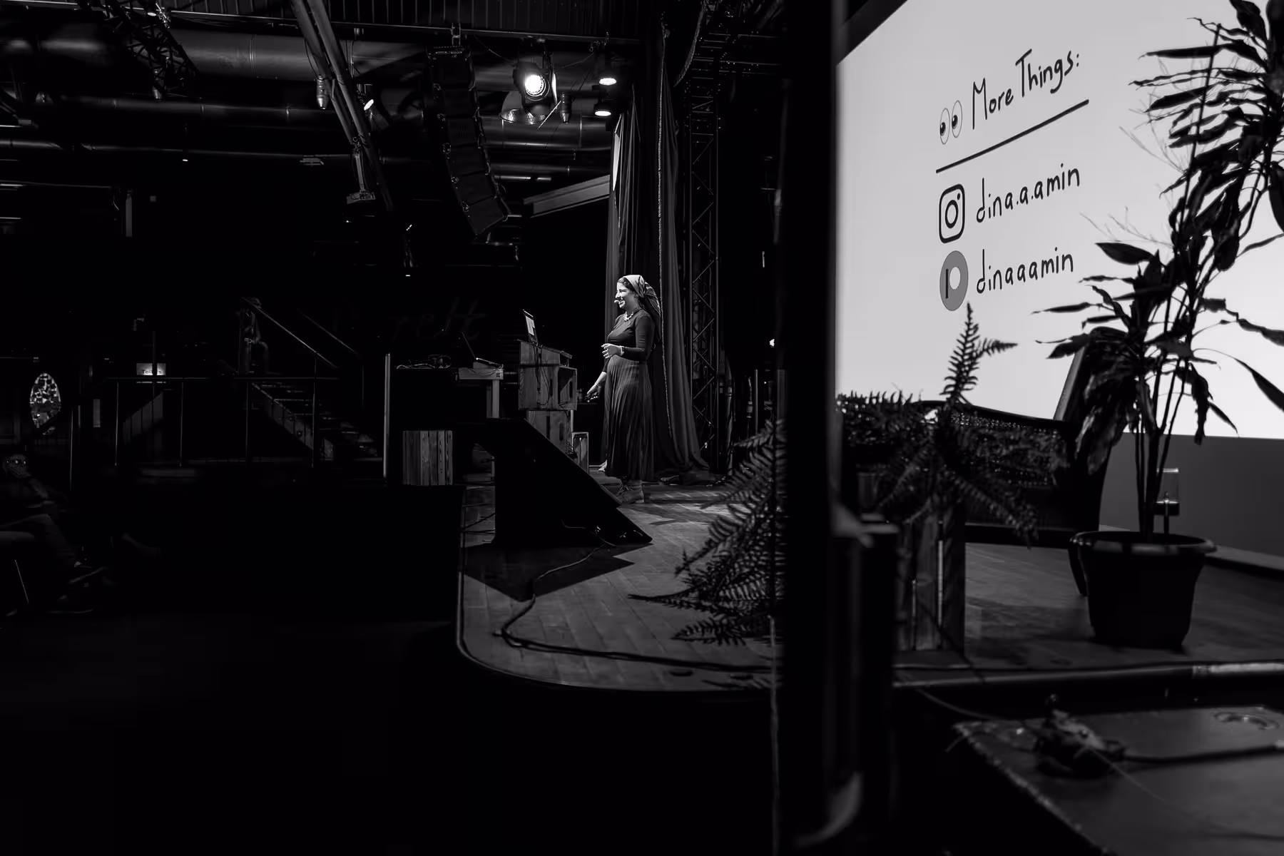 Photo of dina Amin taken at beyond tellerrand in Berlin 2022 by Florian Ziegler