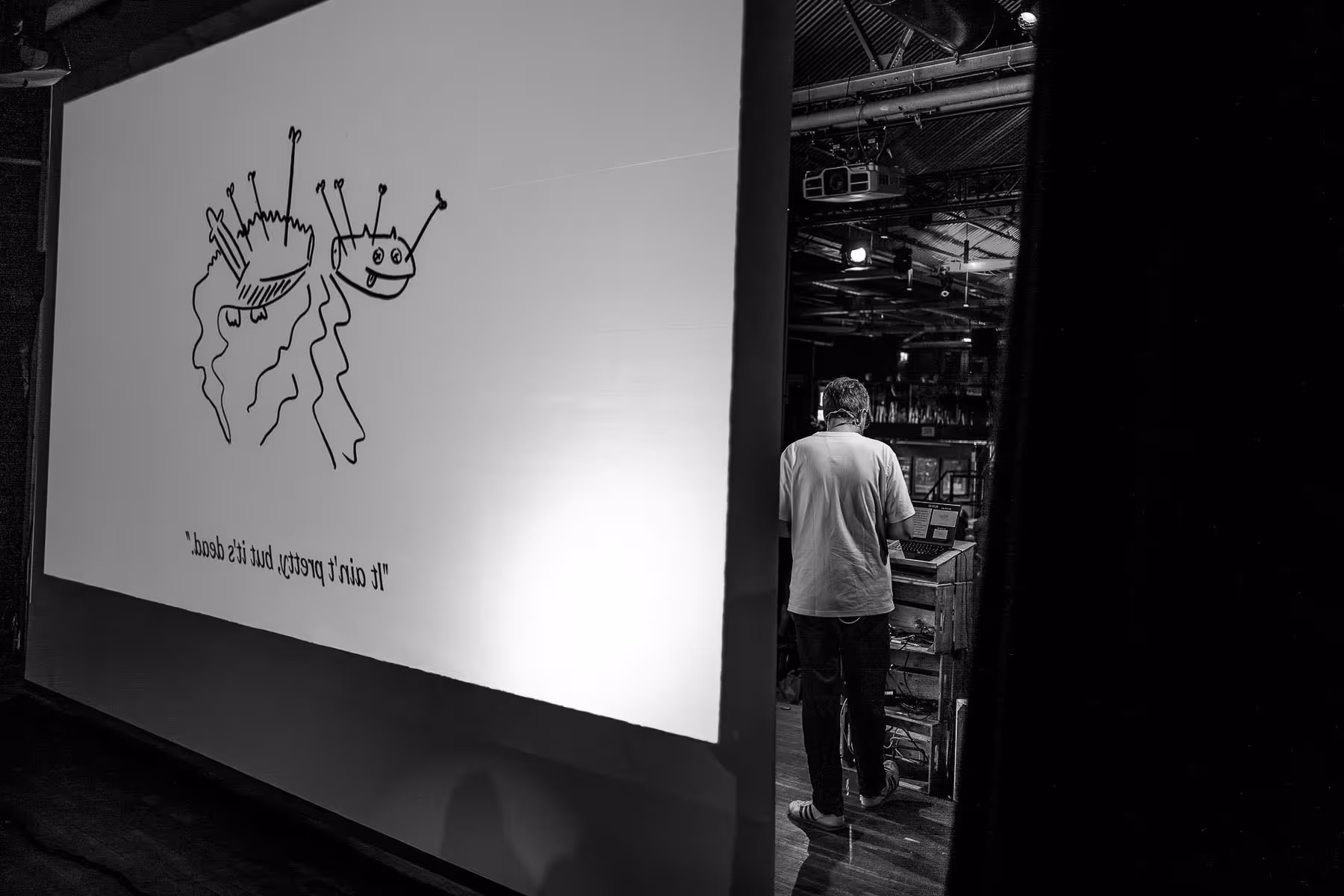 Photo of Espen Brunborg taken at beyond tellerrand in Berlin 2022 by Florian Ziegler