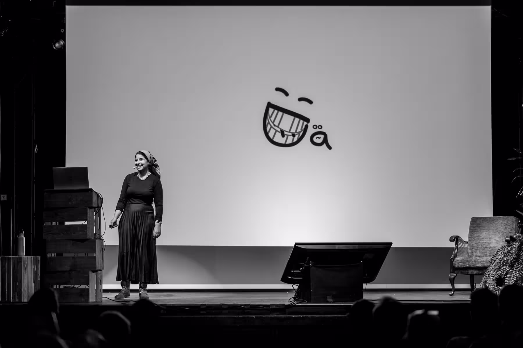 Photo of dina Amin taken at beyond tellerrand in Berlin 2022 by Florian Ziegler