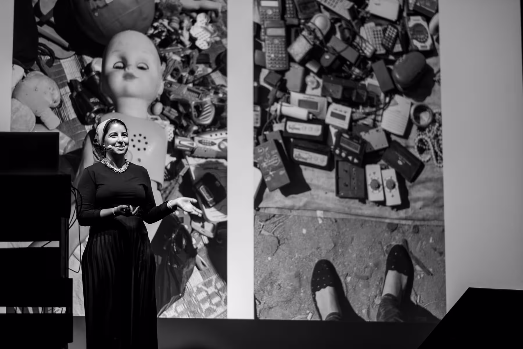 Photo of dina Amin taken at beyond tellerrand in Berlin 2022 by Florian Ziegler