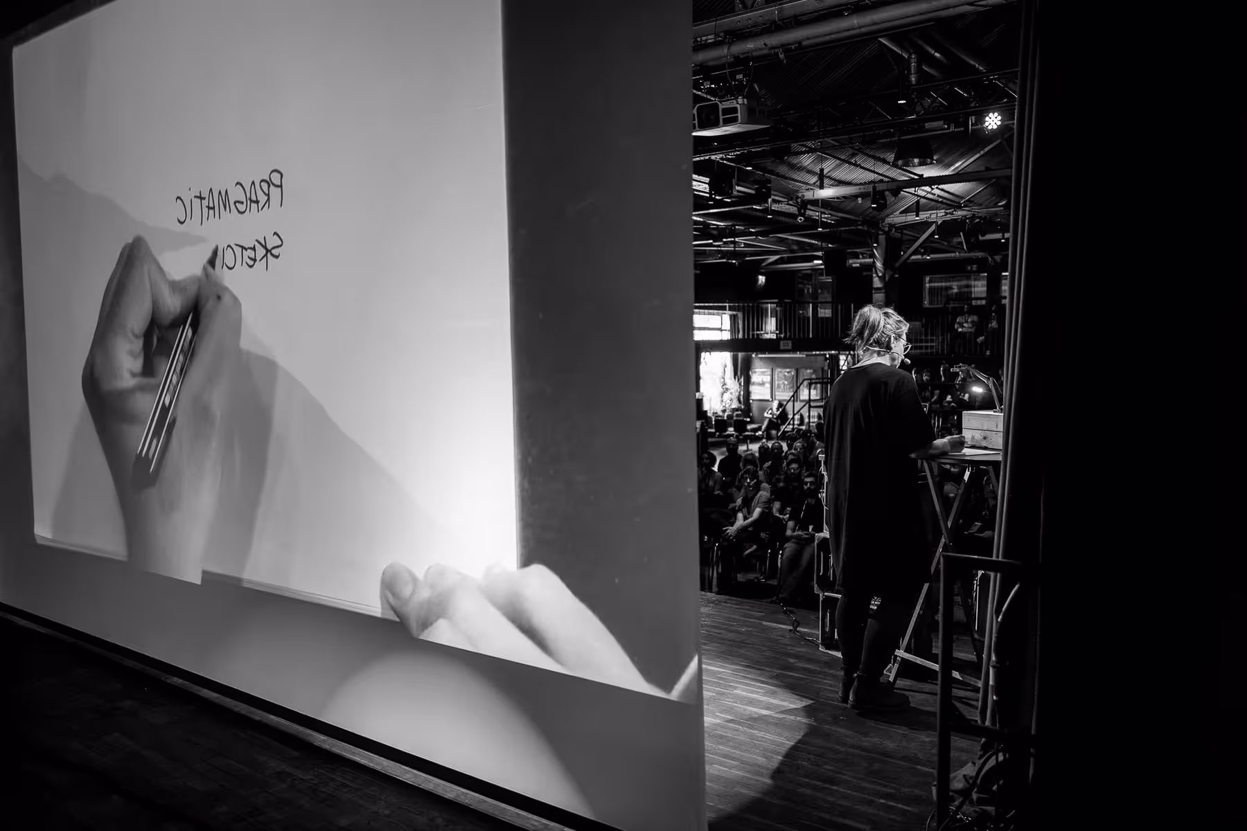 Photo of Eva-Lotta Lamm taken at beyond tellerrand in Berlin 2022 by Florian Ziegler