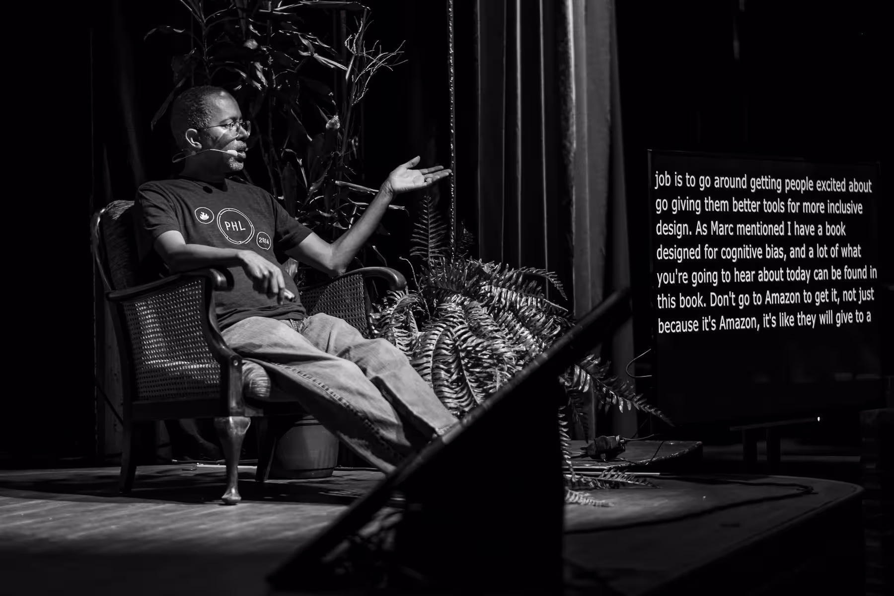 Photo of David Thomas taken at beyond tellerrand in Berlin 2022 by Florian Ziegler