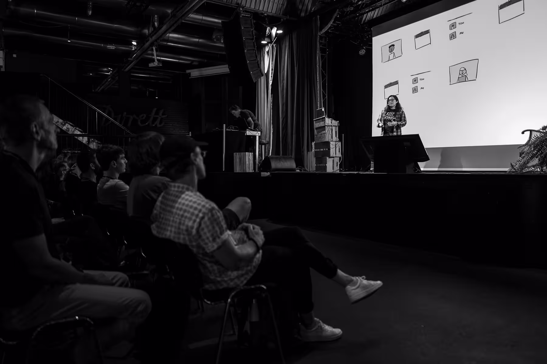 Photo of Michelle Chin taken at beyond tellerrand in Berlin 2022 by Florian Ziegler