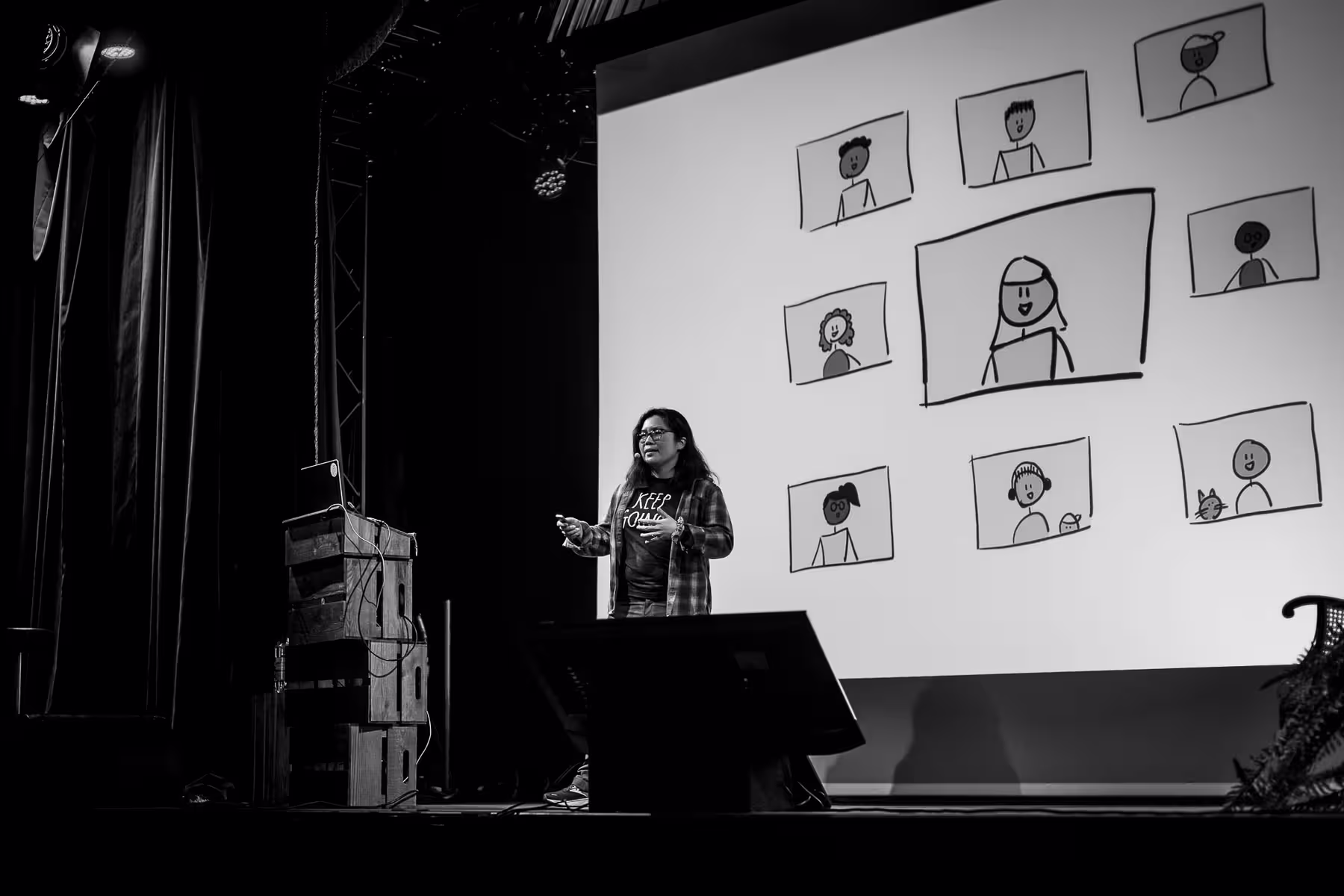 Photo of Michelle Chin taken at beyond tellerrand in Berlin 2022 by Florian Ziegler