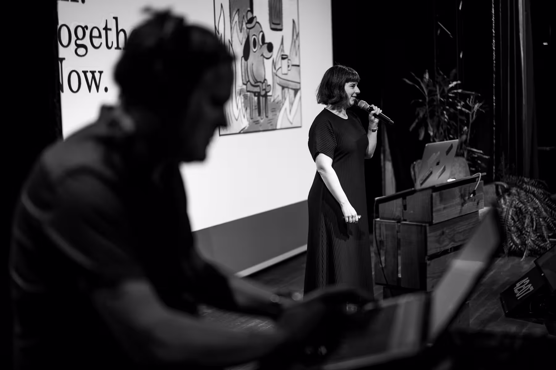 Photo of Alexandra Deschamps-Sonsino taken at beyond tellerrand in Berlin 2022 by Florian Ziegler