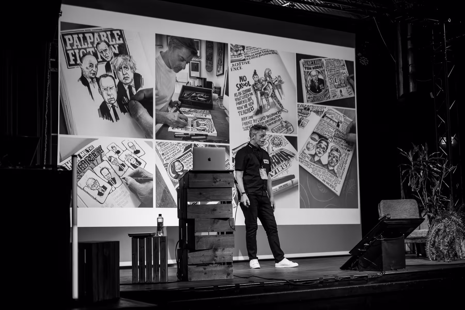 Photo of Vic Lee taken at beyond tellerrand in Berlin 2022 by Florian Ziegler