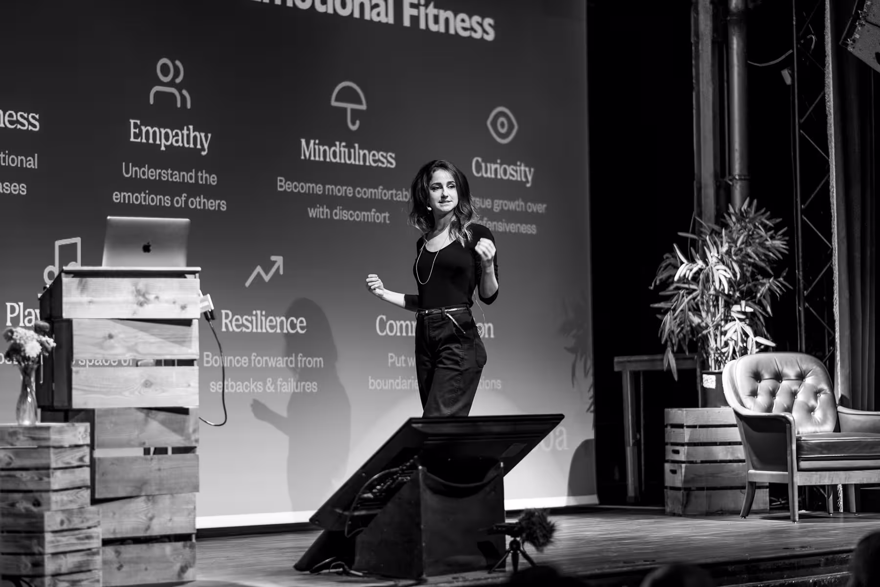 Photo of Emily Anhalt taken at beyond tellerrand in Berlin 2023 by Florian Ziegler