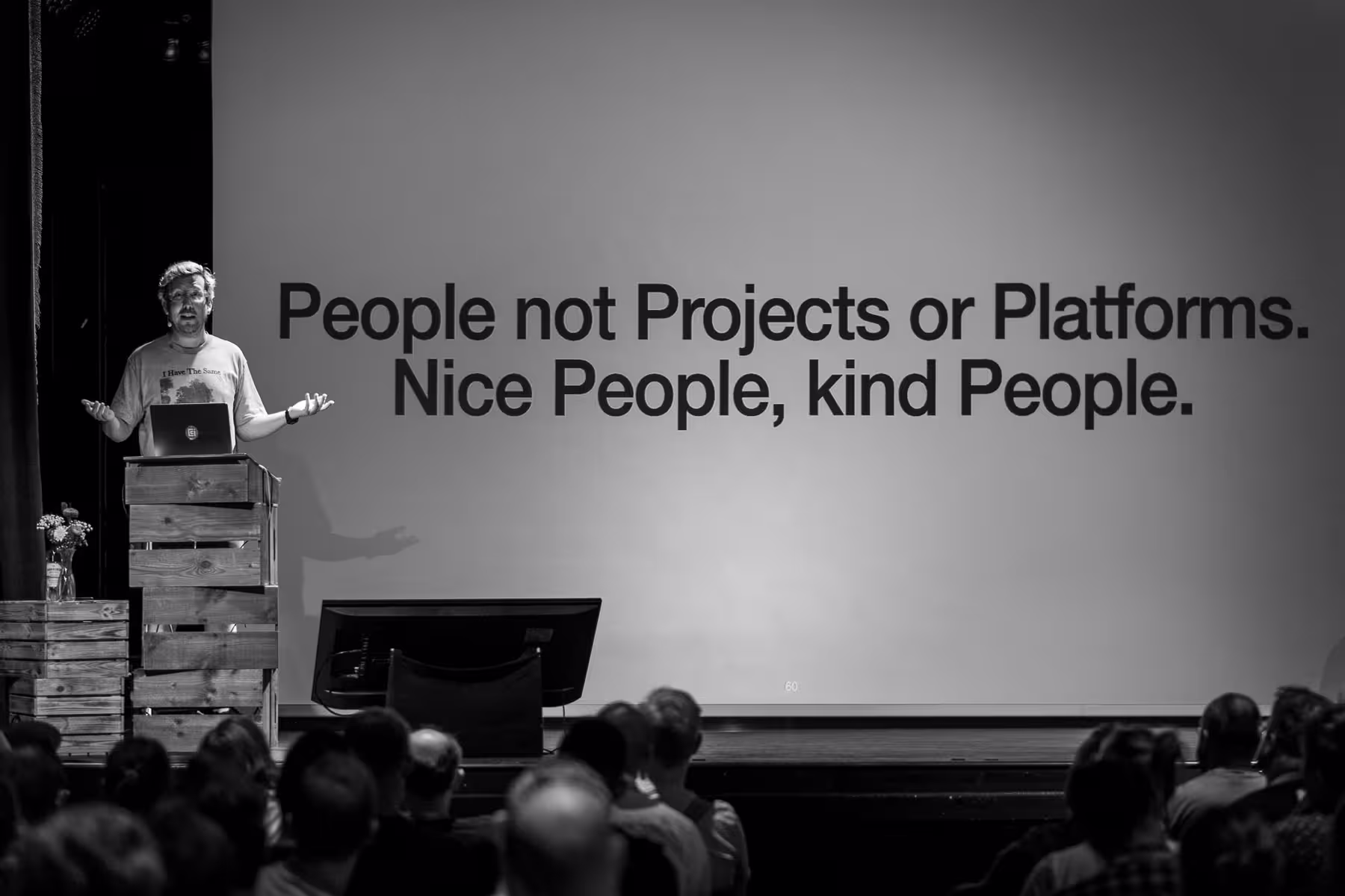 Photo of Joel Gethin Lewis taken at beyond tellerrand in Berlin 2023 by Florian Ziegler