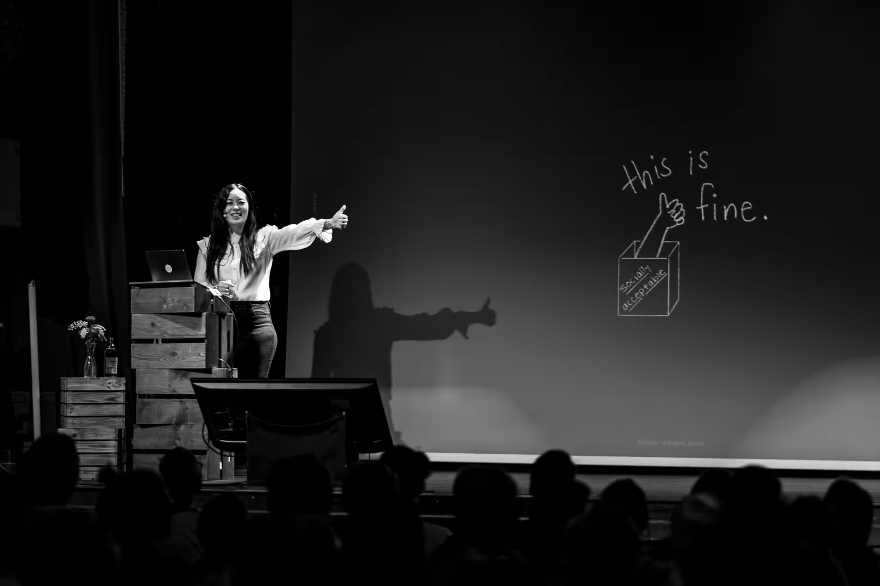 Photo of Shirley Wu taken at beyond tellerrand in Berlin 2023 by Florian Ziegler