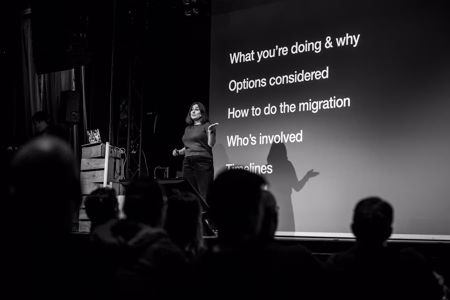 Photo of Sophie Koonin taken at beyond tellerrand in Berlin 2024 by Florian Ziegler