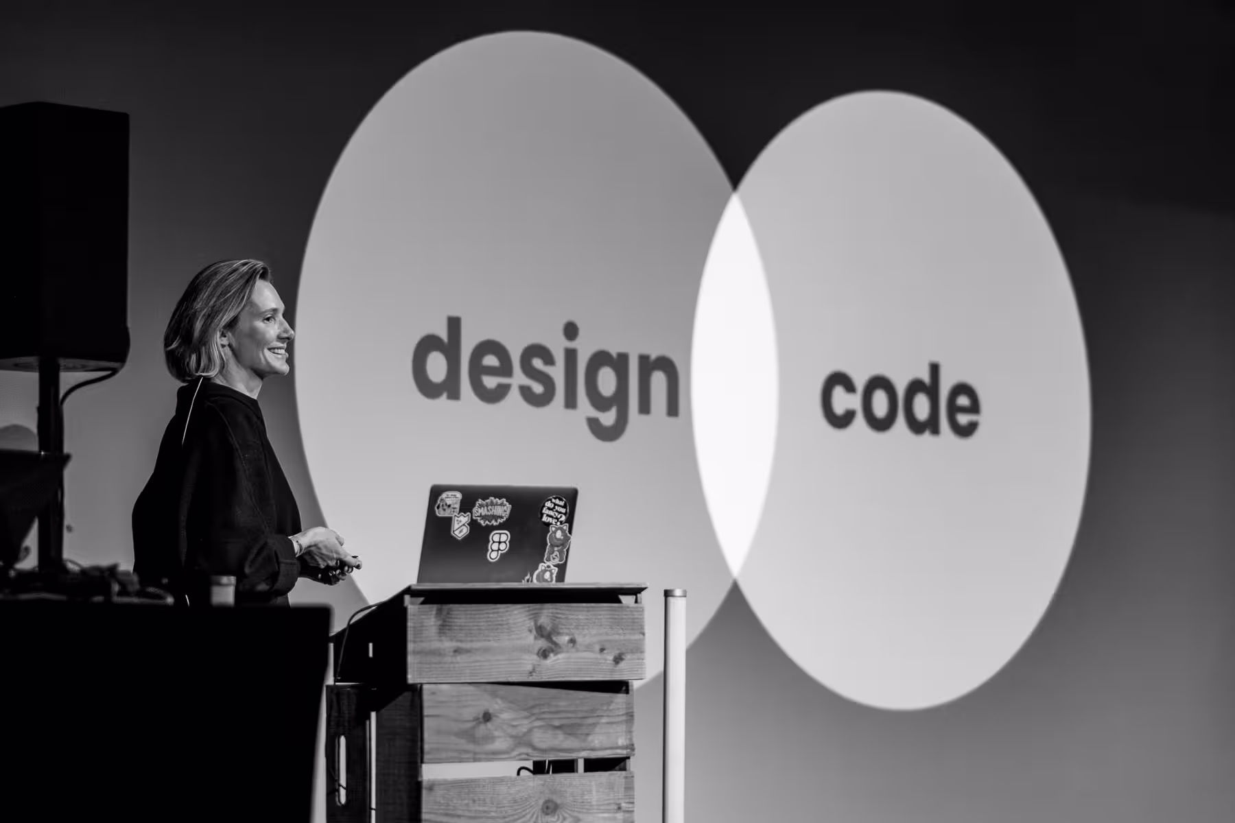 Photo of Christine Vallaure taken at beyond tellerrand in Berlin 2024 by Florian Ziegler