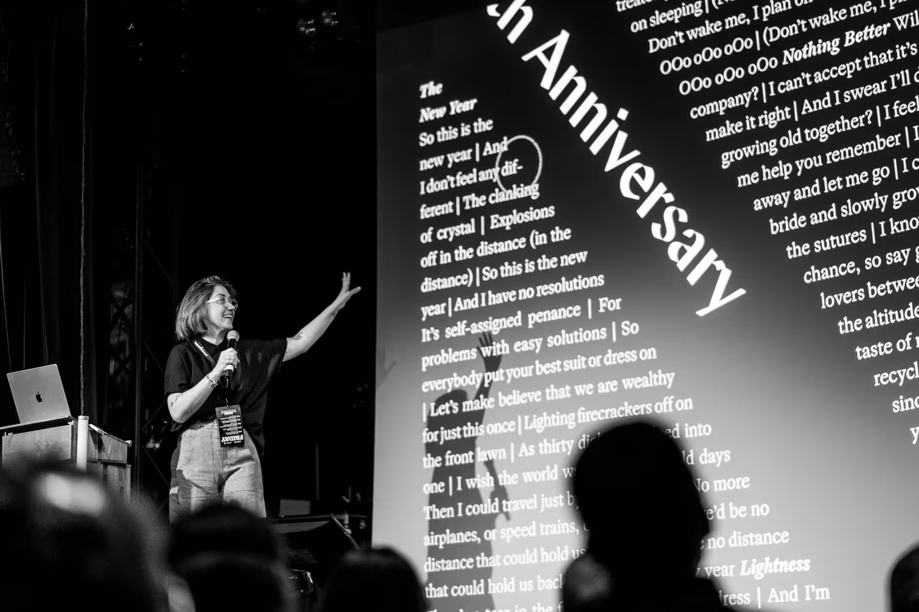 Photo of Jessica Hische taken at beyond tellerrand in Berlin 2024 by Florian Ziegler