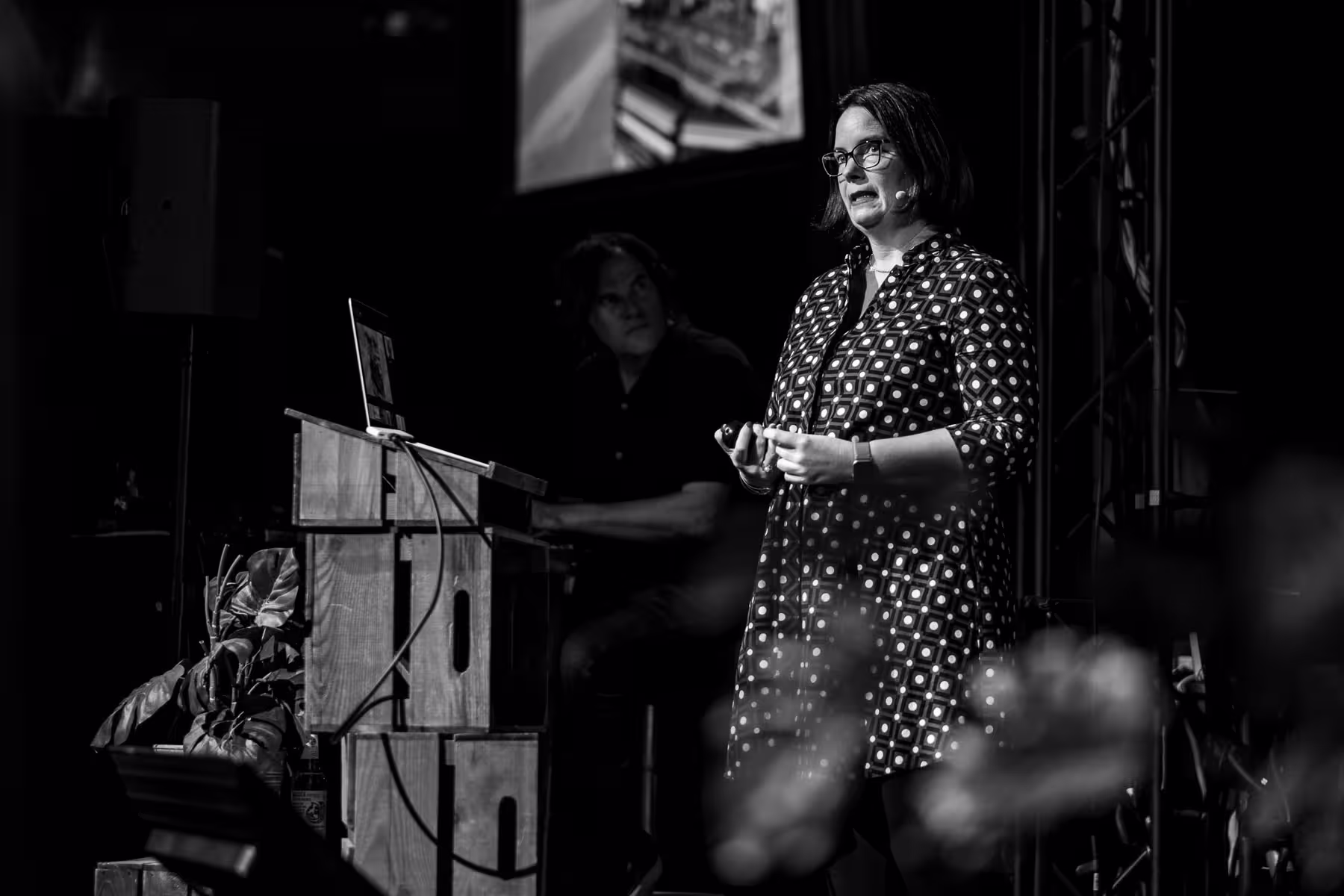 Photo of Sacha Judd taken at beyond tellerrand in Berlin 2025 by Florian Ziegler