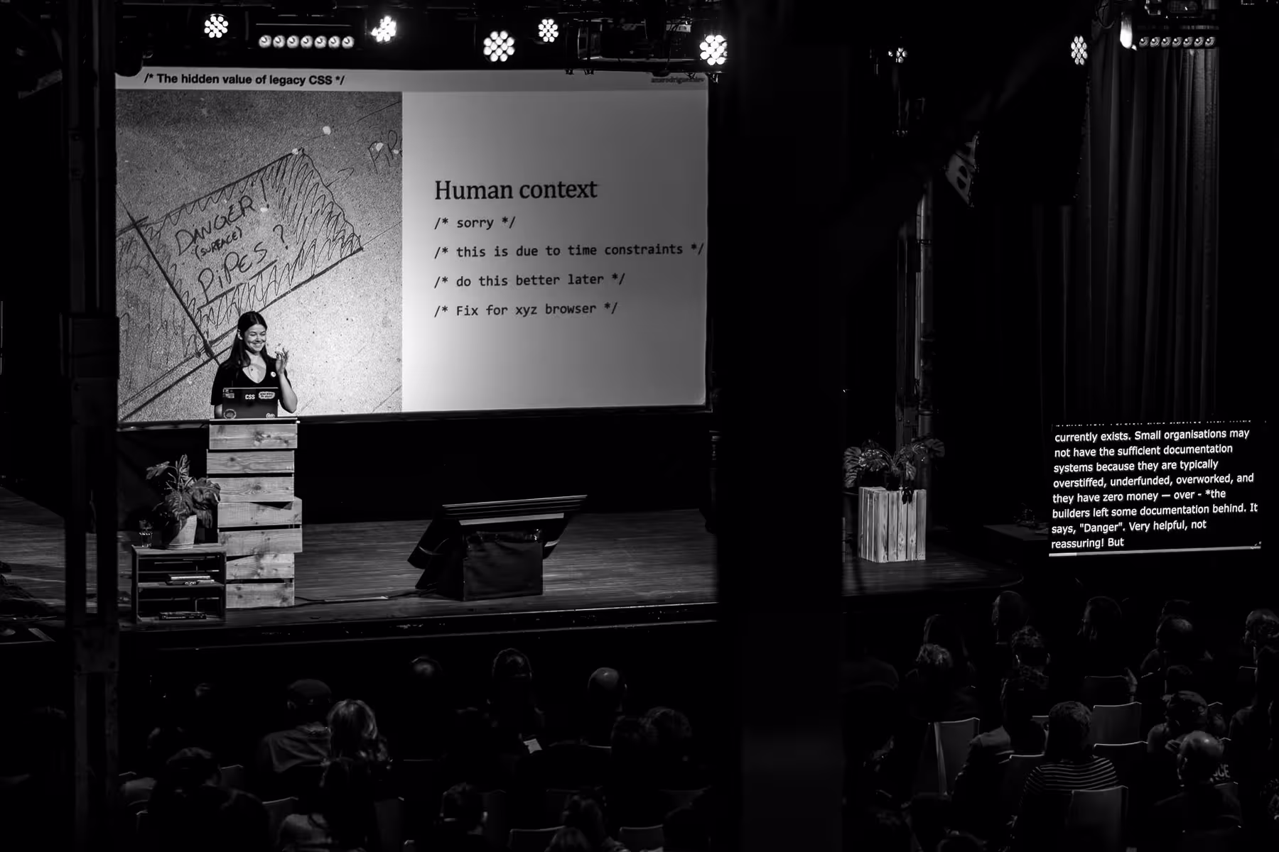 Photo of Ana Rodrigues taken at beyond tellerrand in Berlin 2025 by Florian Ziegler