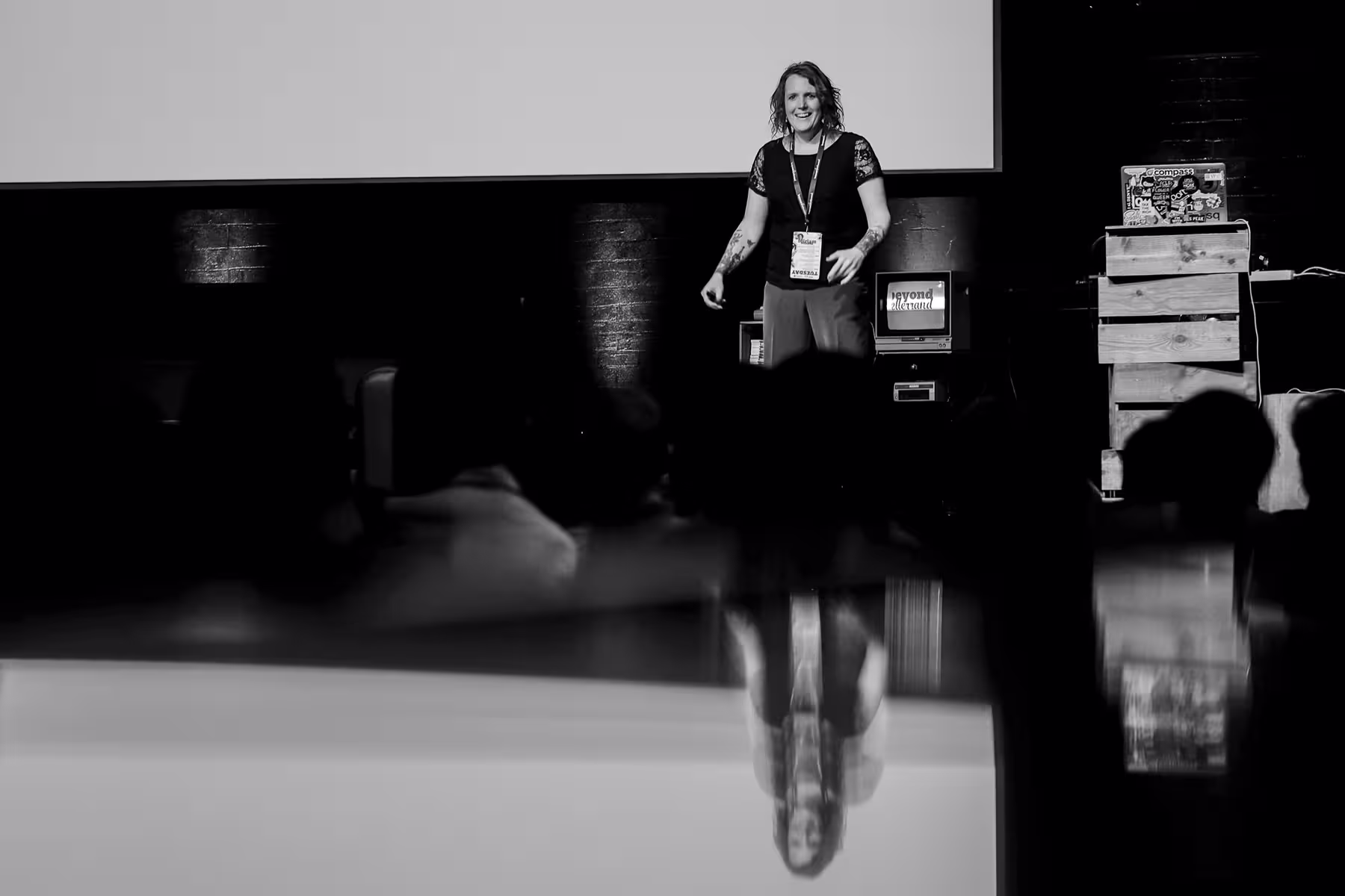 Photo of Miriam Suzanne taken at beyond tellerrand in Düsseldorf 2018 by Florian Ziegler