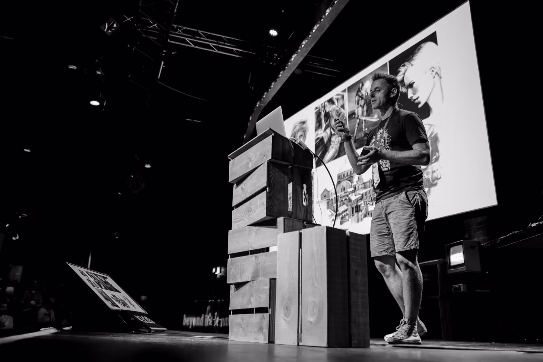 Photo of Vic Lee taken at beyond tellerrand in Düsseldorf 2018 by Florian Ziegler