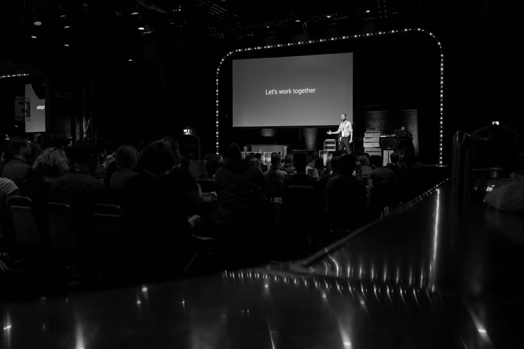 Photo of Jens Oliver Meiert taken at beyond tellerrand in Düsseldorf 2018 by Florian Ziegler