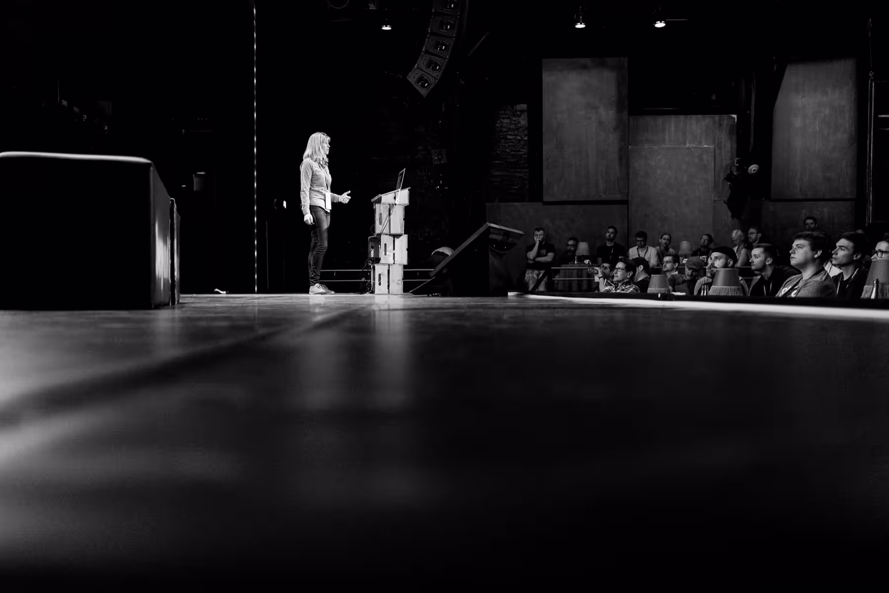 Photo of Lyza Danger Gardner taken at beyond tellerrand in Düsseldorf 2018 by Florian Ziegler
