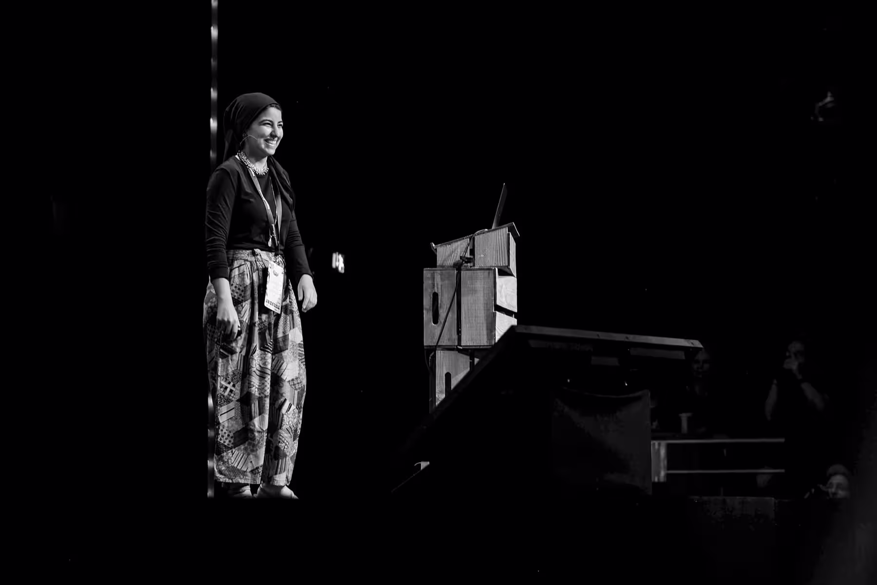 Photo of dina Amin taken at beyond tellerrand in Düsseldorf 2018 by Florian Ziegler