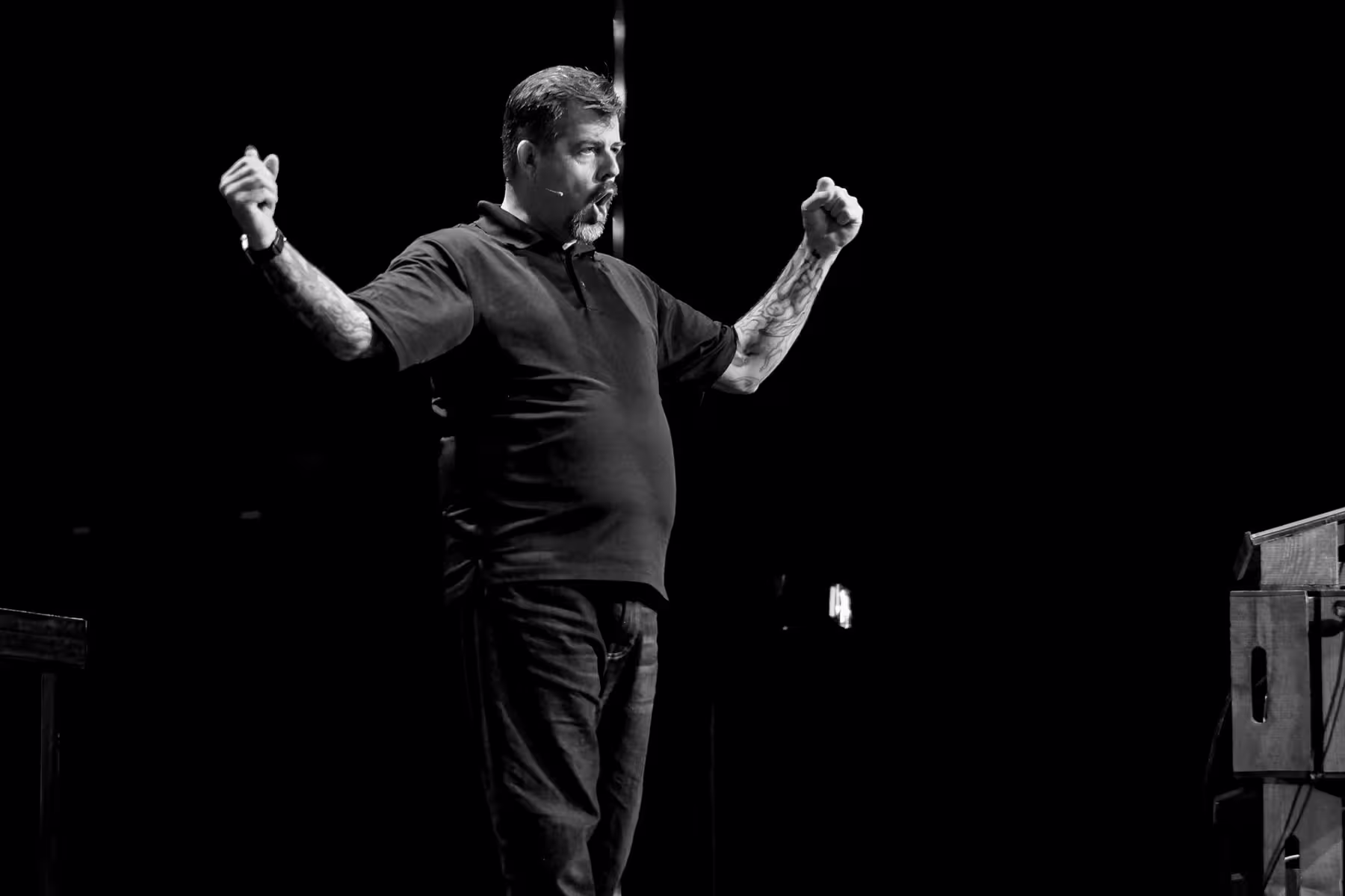 Photo of Karl Groves taken at beyond tellerrand in Düsseldorf 2018 by Florian Ziegler