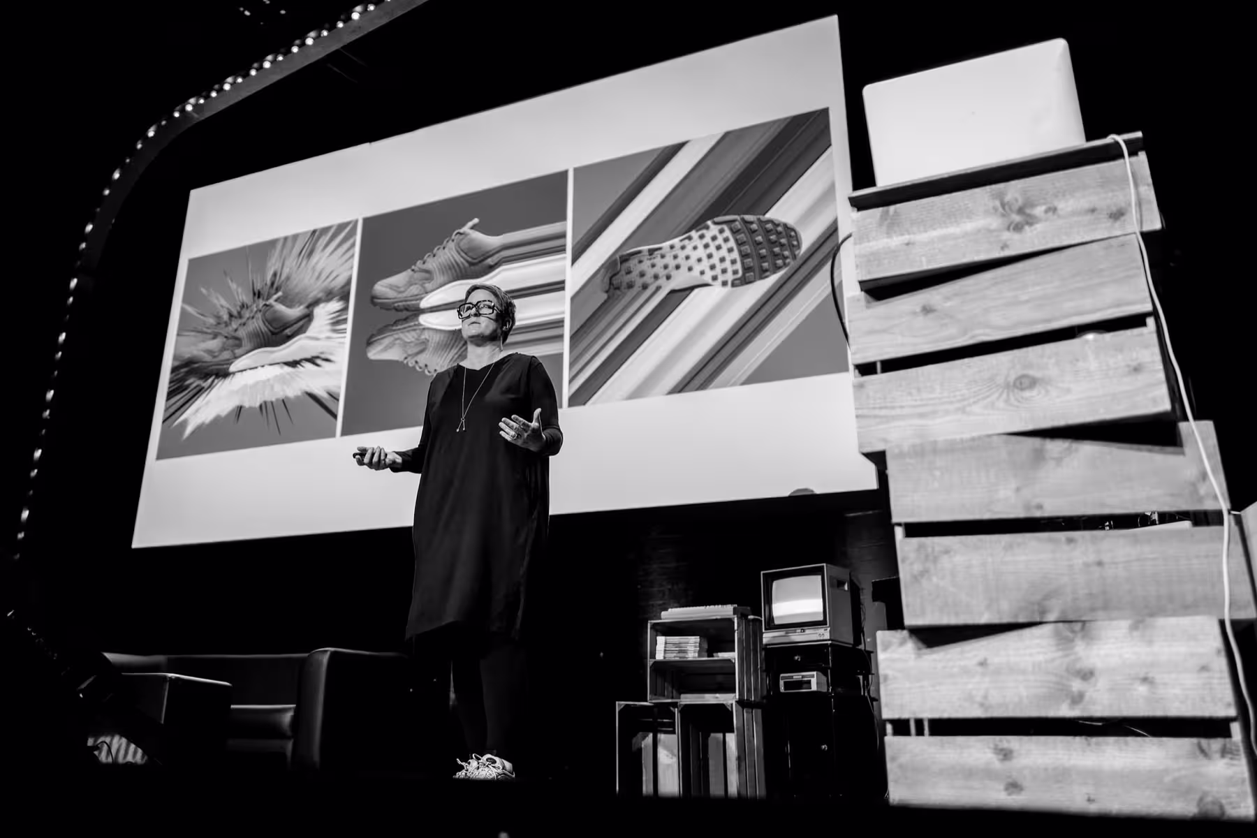 Photo of Kate Dawkins taken at beyond tellerrand in Düsseldorf 2018 by Florian Ziegler