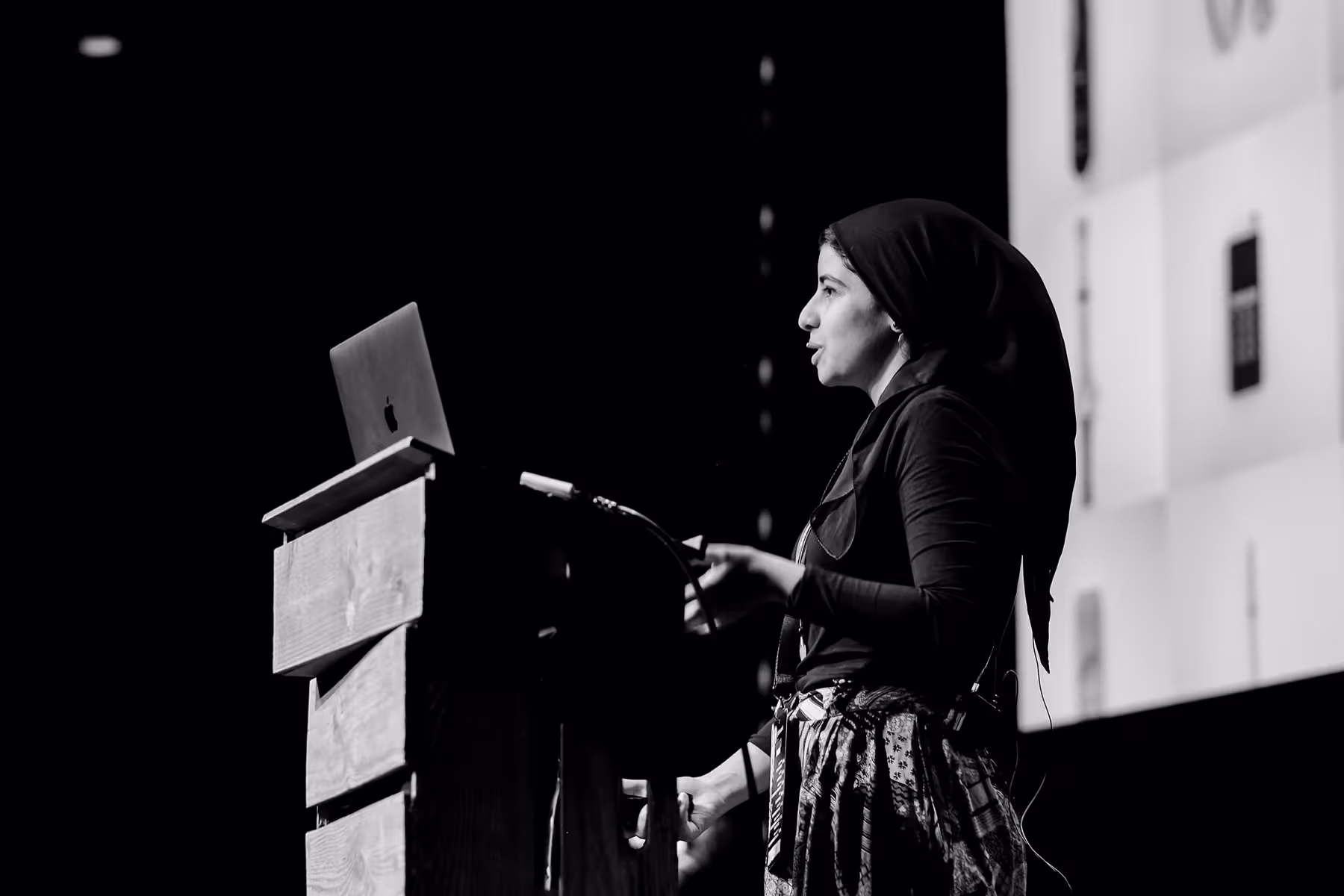 Photo of dina Amin taken at beyond tellerrand in Düsseldorf 2018 by Florian Ziegler