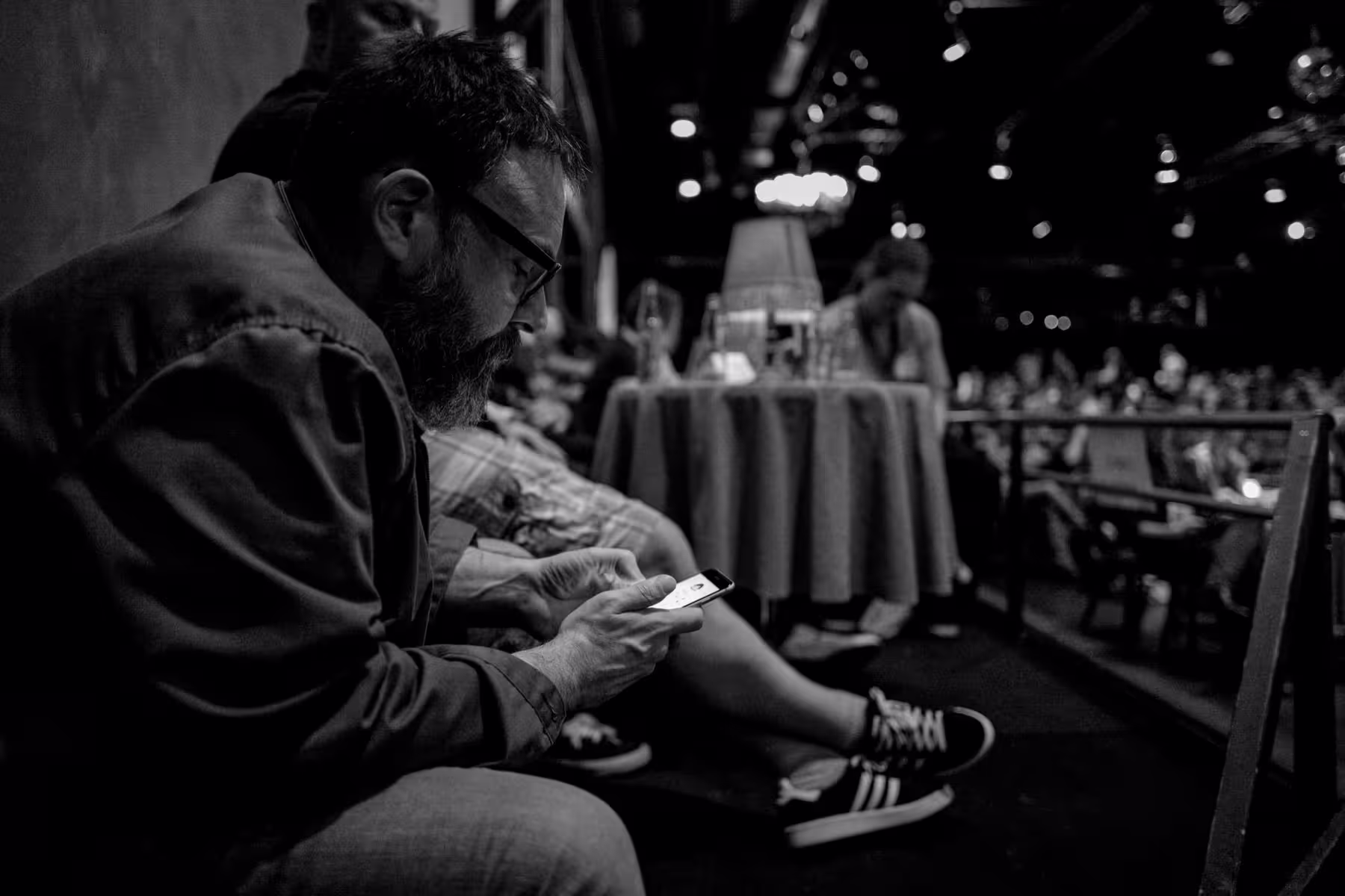 Photo of Mike Monteiro taken at beyond tellerrand in Düsseldorf 2018 by Florian Ziegler