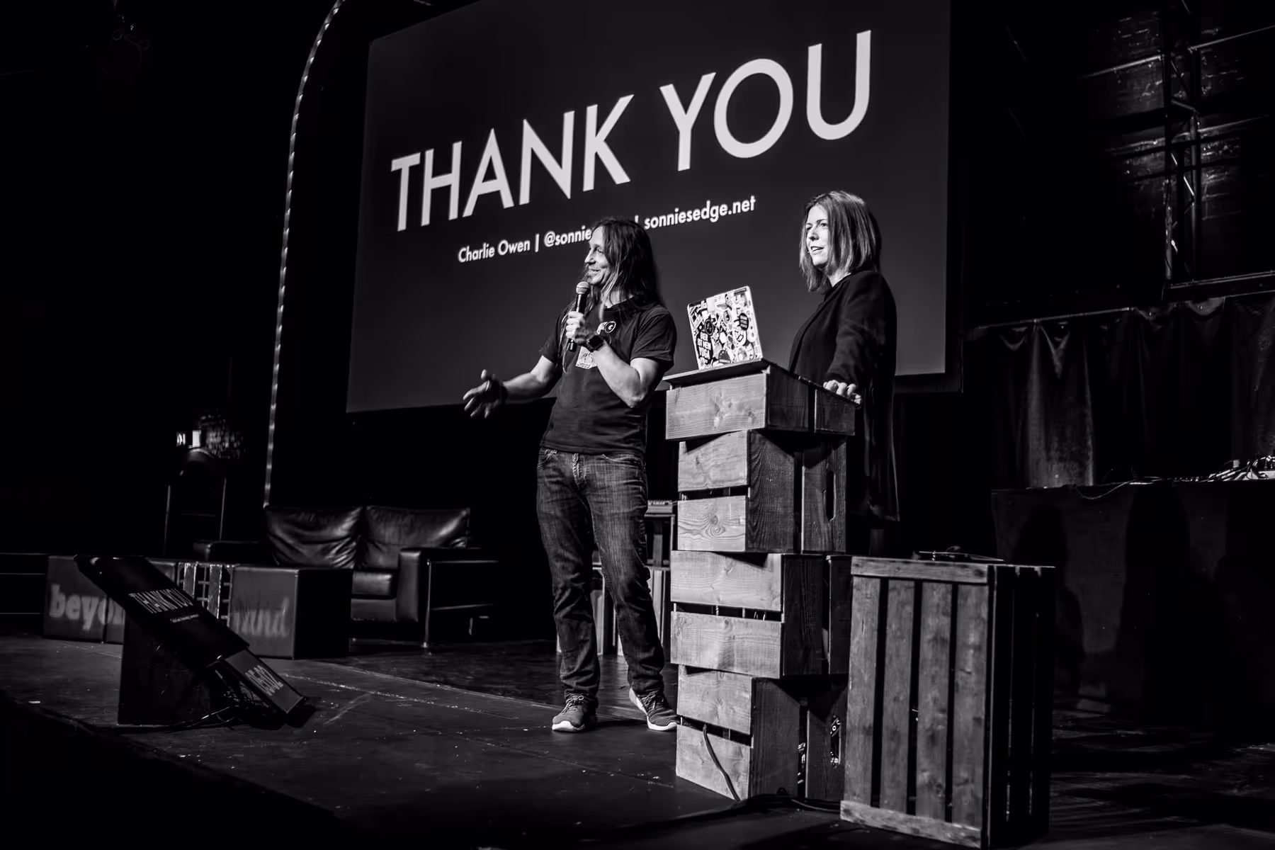 Photo of Charlie Owen taken at beyond tellerrand in Düsseldorf 2019 by Florian Ziegler