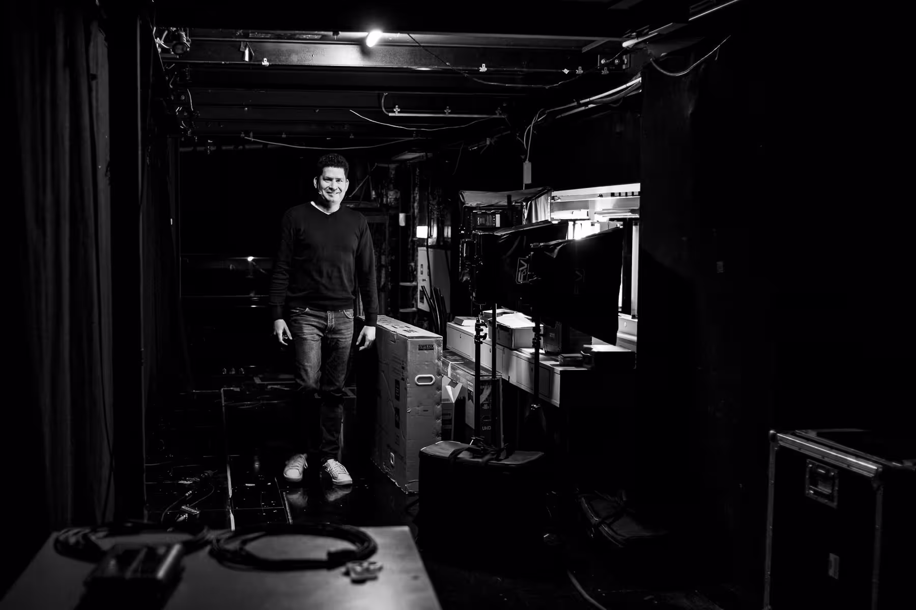 Photo of Stephen Hay taken at beyond tellerrand in Düsseldorf 2019 by Florian Ziegler