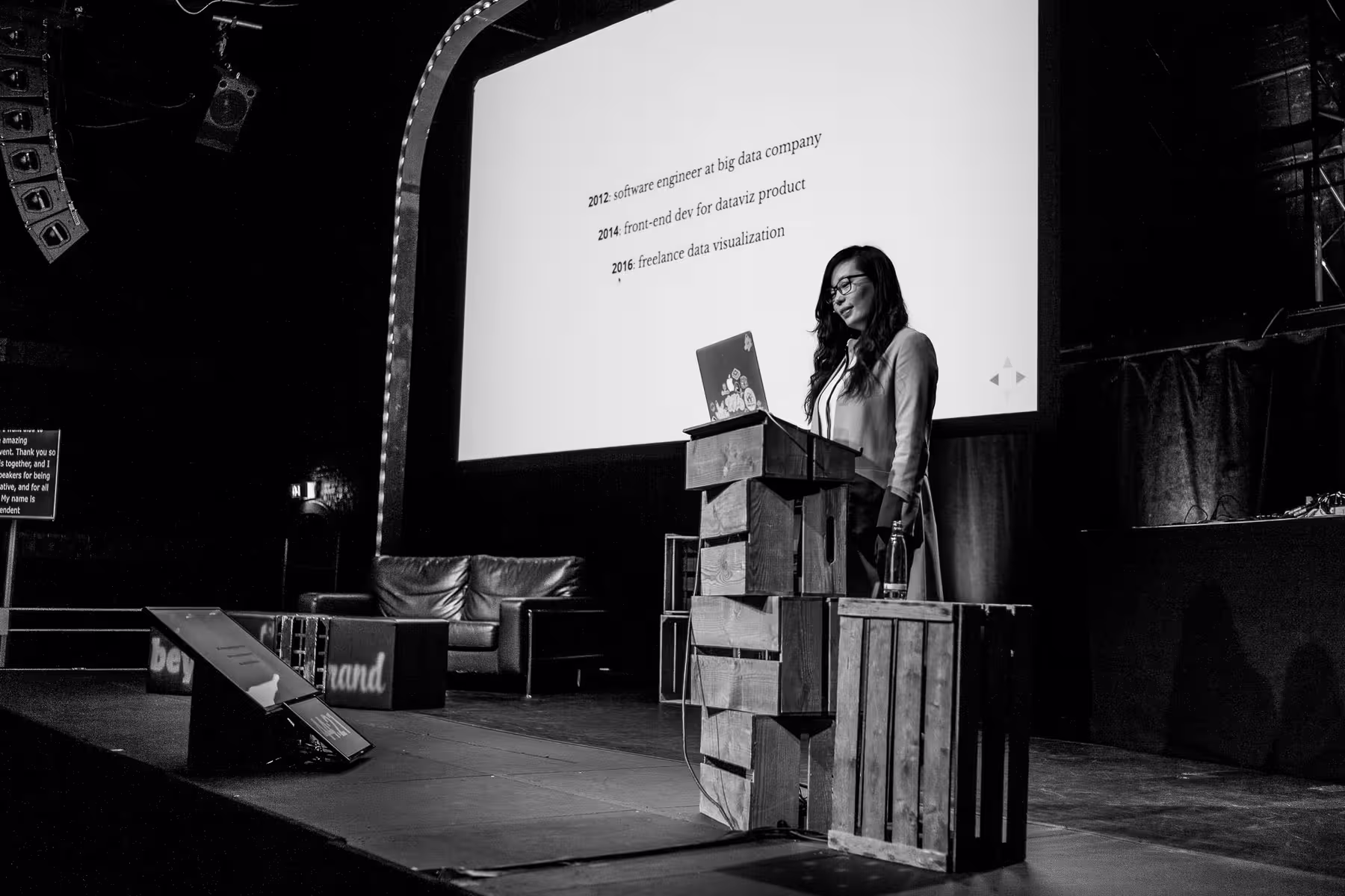 Photo of Shirley Wu taken at beyond tellerrand in Düsseldorf 2019 by Florian Ziegler