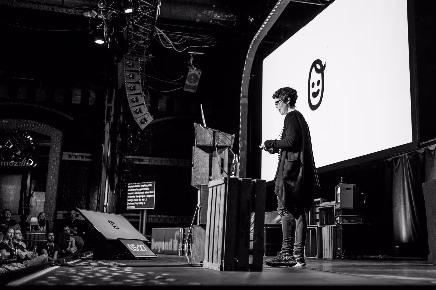 Photo of Doro Ottermann taken at beyond tellerrand in Düsseldorf 2019 by Florian Ziegler