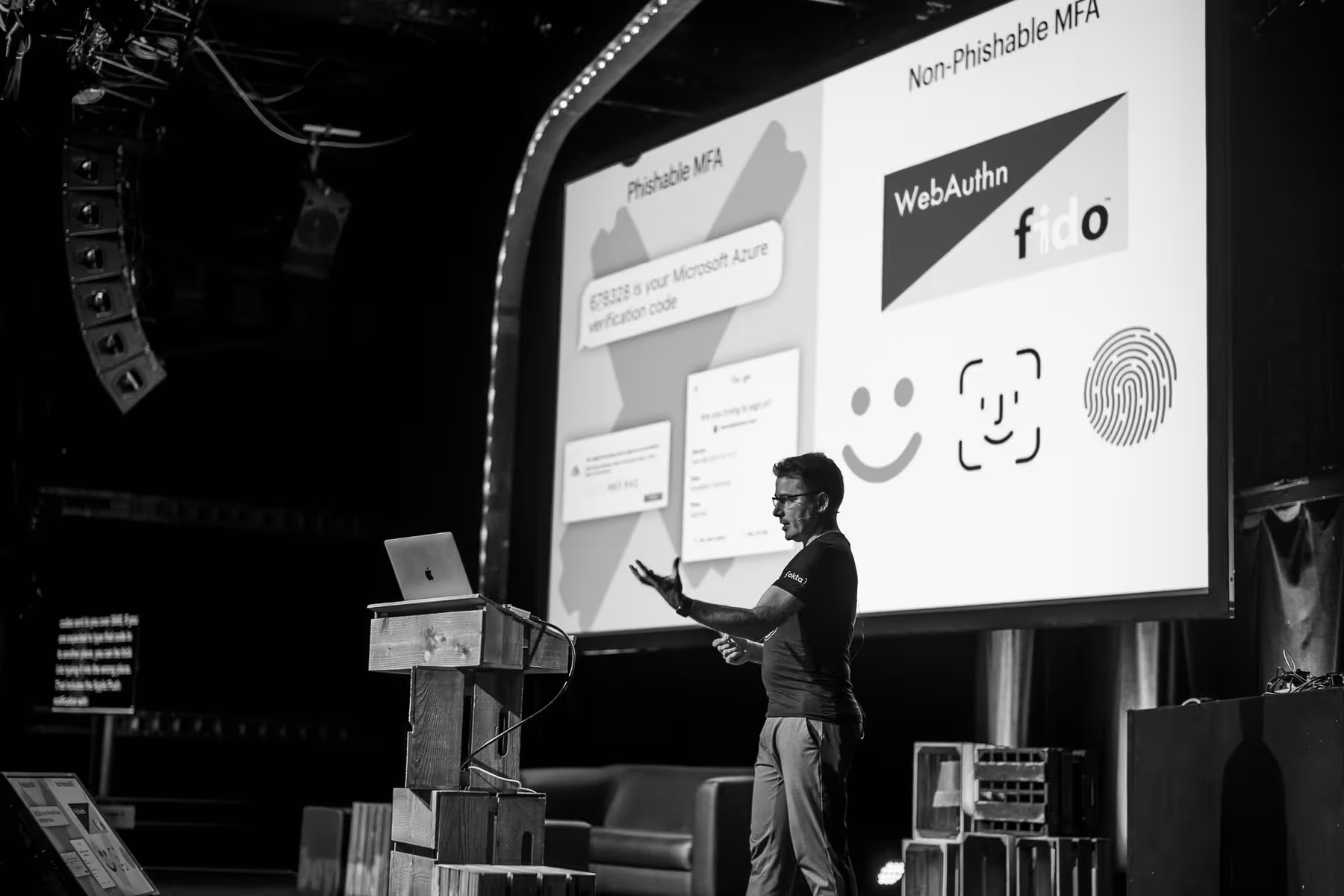 Photo of Aaron Parecki taken at beyond tellerrand in Düsseldorf 2021 by Florian Ziegler