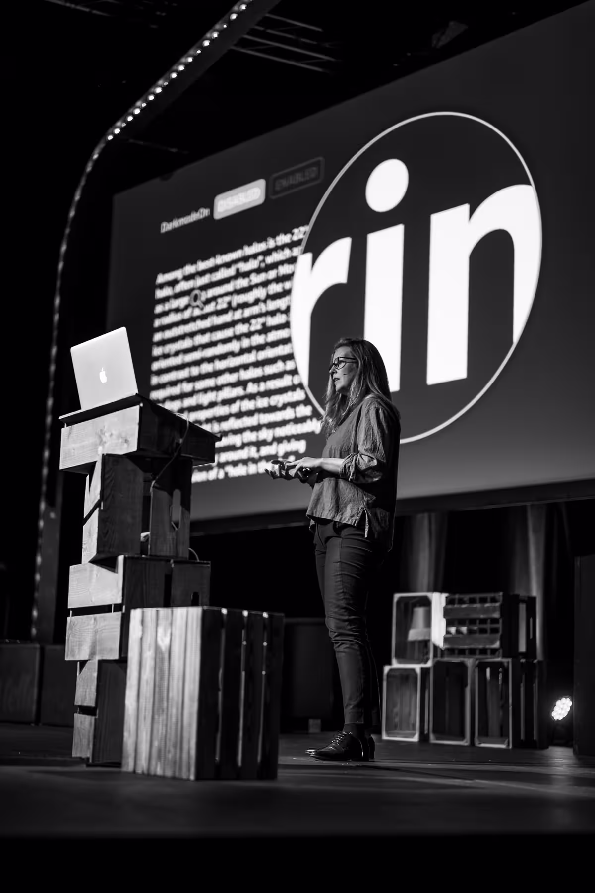 Photo of Bianca Berning taken at beyond tellerrand in Düsseldorf 2021 by Florian Ziegler