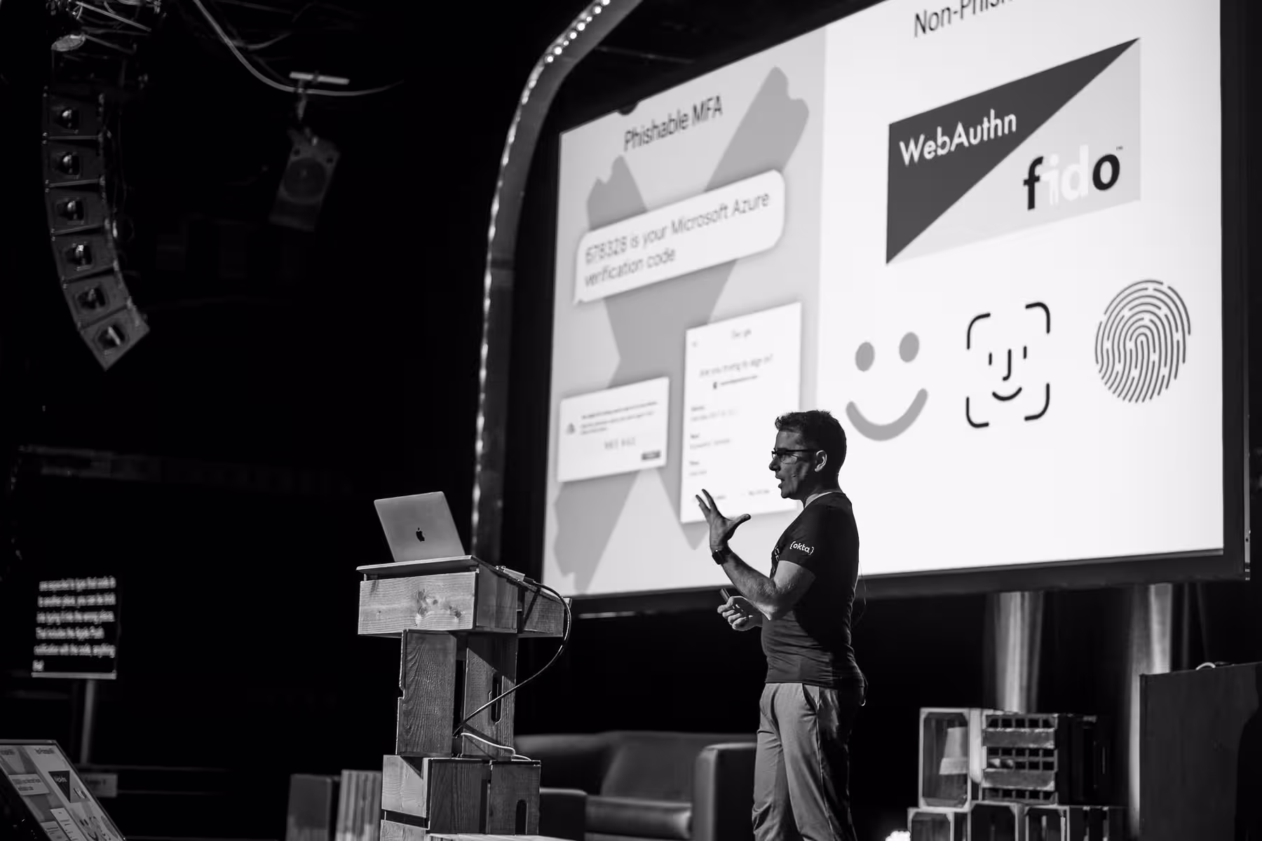 Photo of Aaron Parecki taken at beyond tellerrand in Düsseldorf 2021 by Florian Ziegler