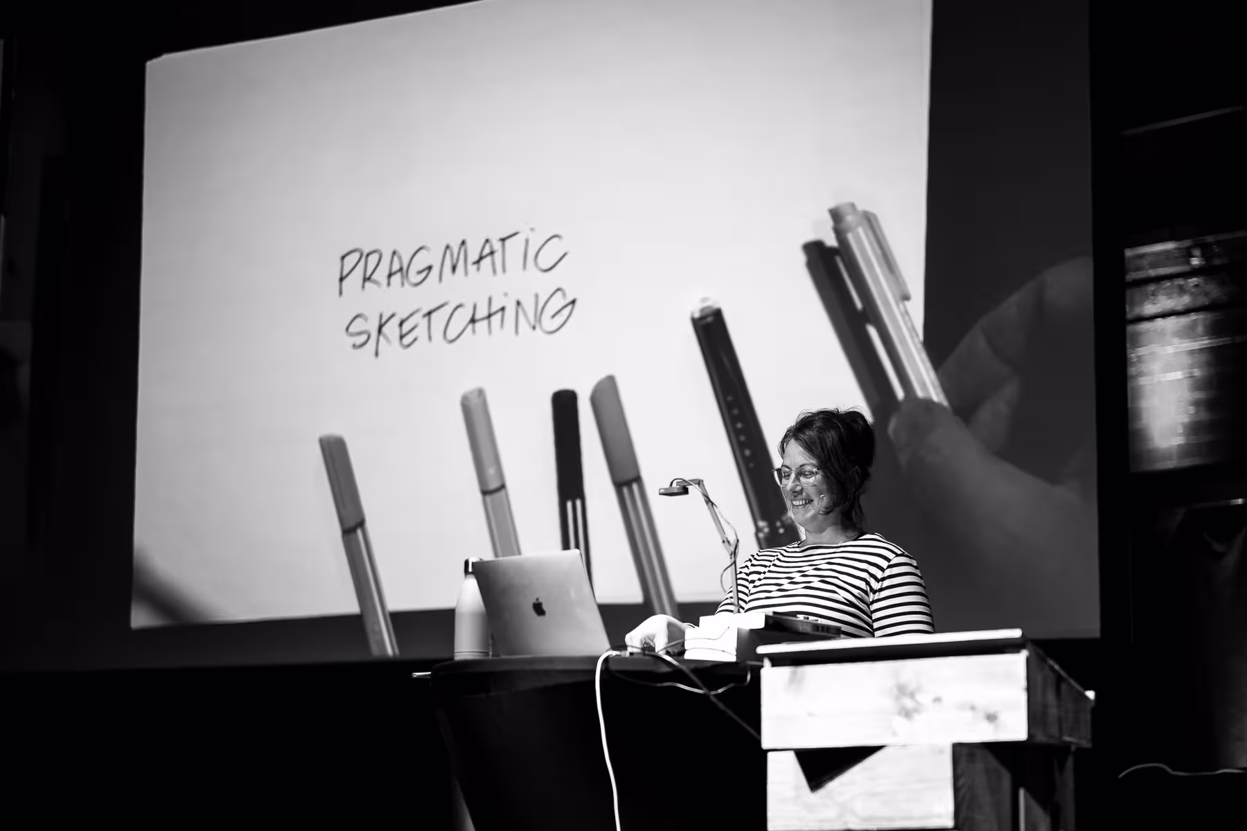 Photo of Eva-Lotta Lamm taken at beyond tellerrand in Düsseldorf 2021 by Florian Ziegler