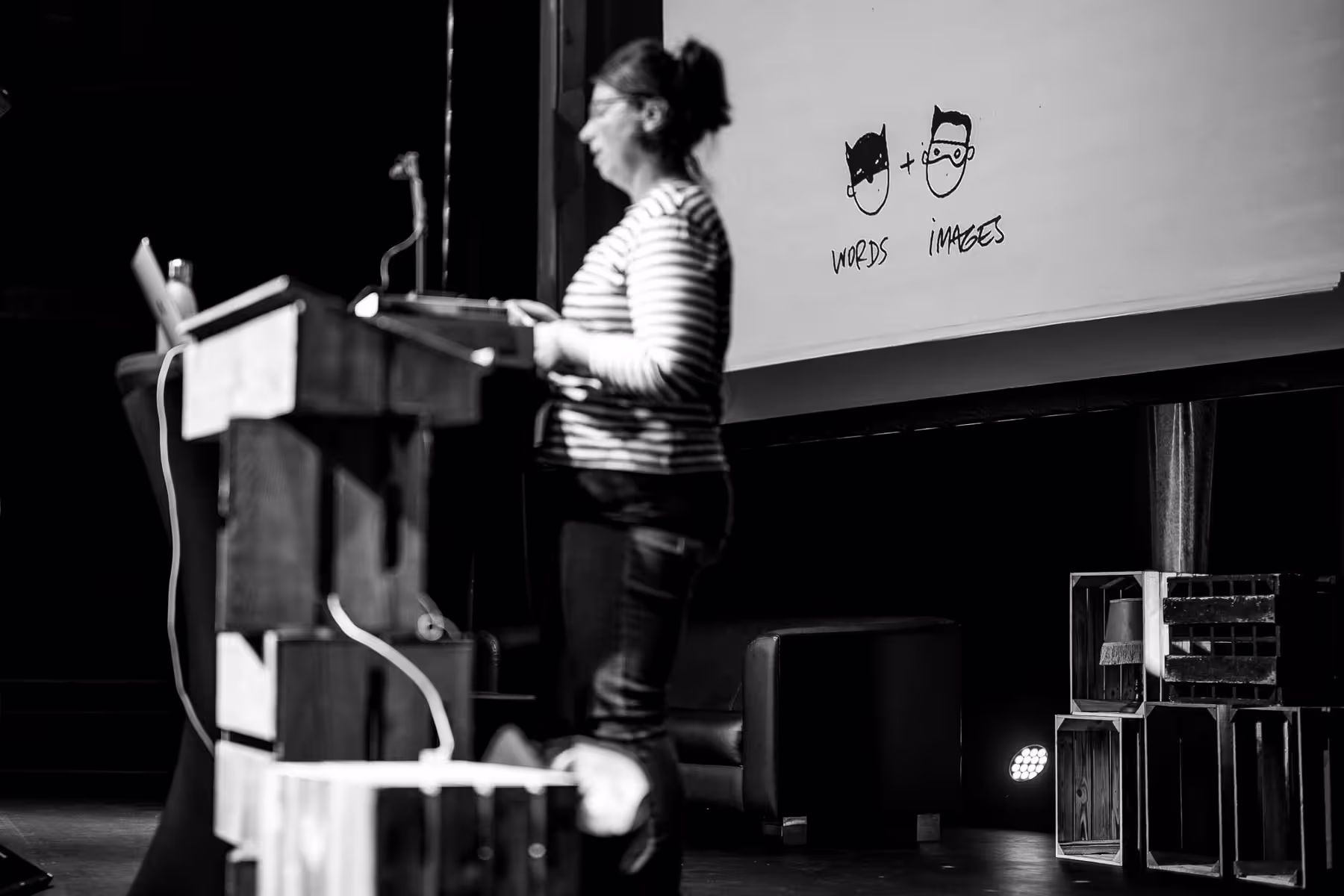 Photo of Eva-Lotta Lamm taken at beyond tellerrand in Düsseldorf 2021 by Florian Ziegler