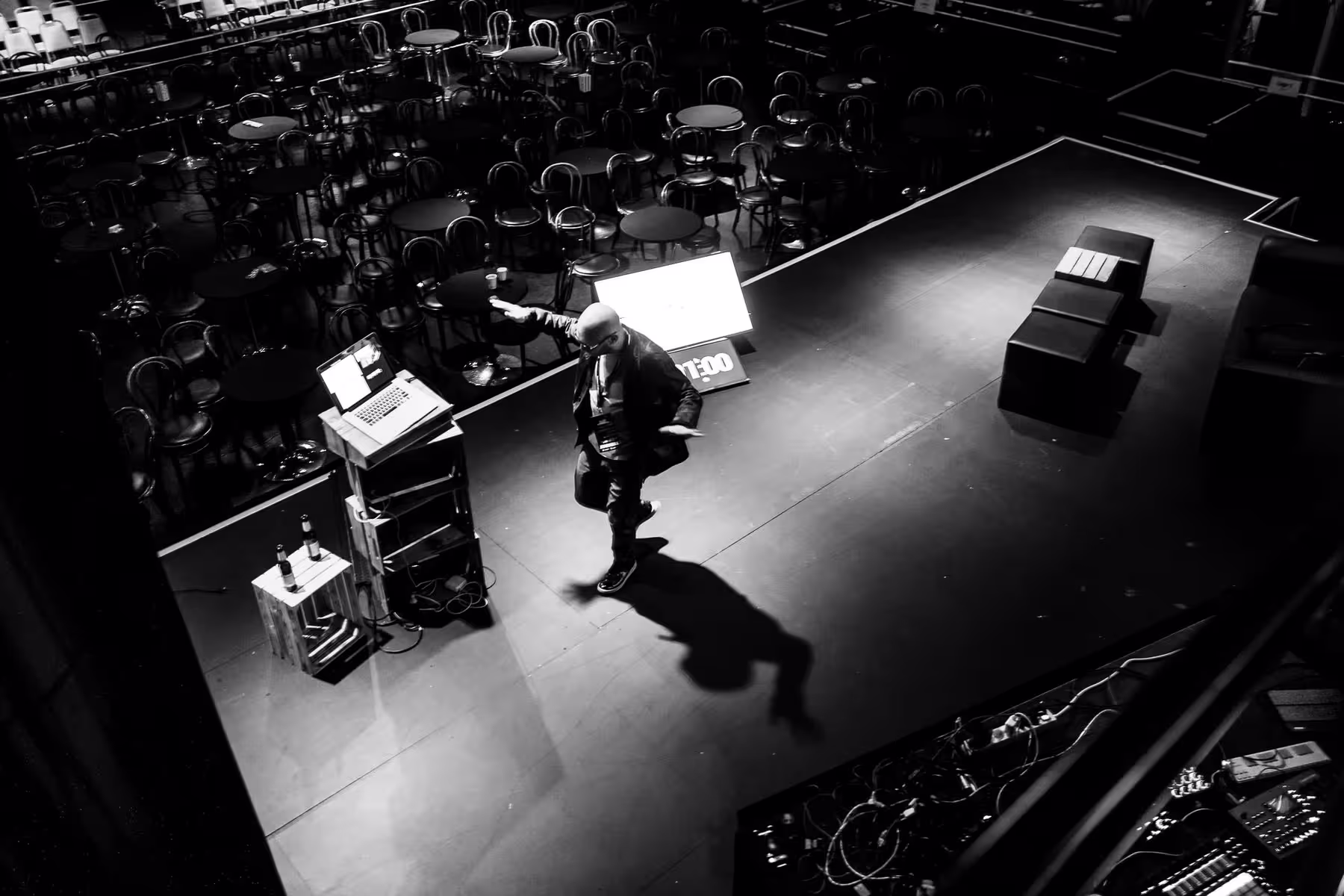 Photo of Jeff Greenspan taken at beyond tellerrand in Düsseldorf 2021 by Florian Ziegler